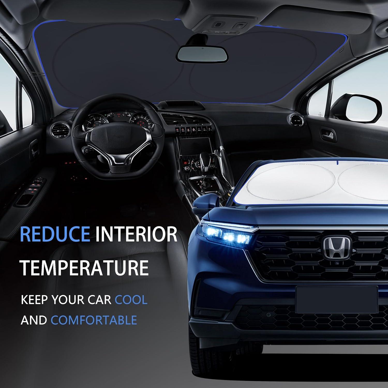 Protector Solar para Parabrisas MORNYRAY Mediano Negro 162.5x81.3cm