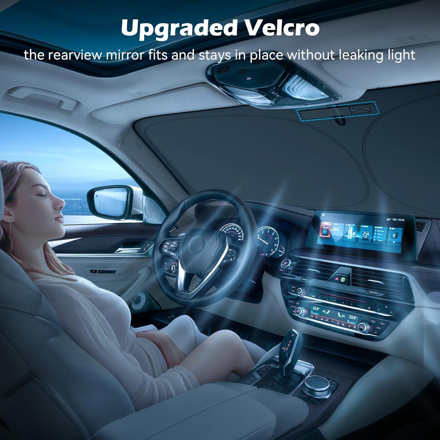 Protector Solar Parabrisas Coche QUANQIUFEI Ajuste Universal 140x79 cm