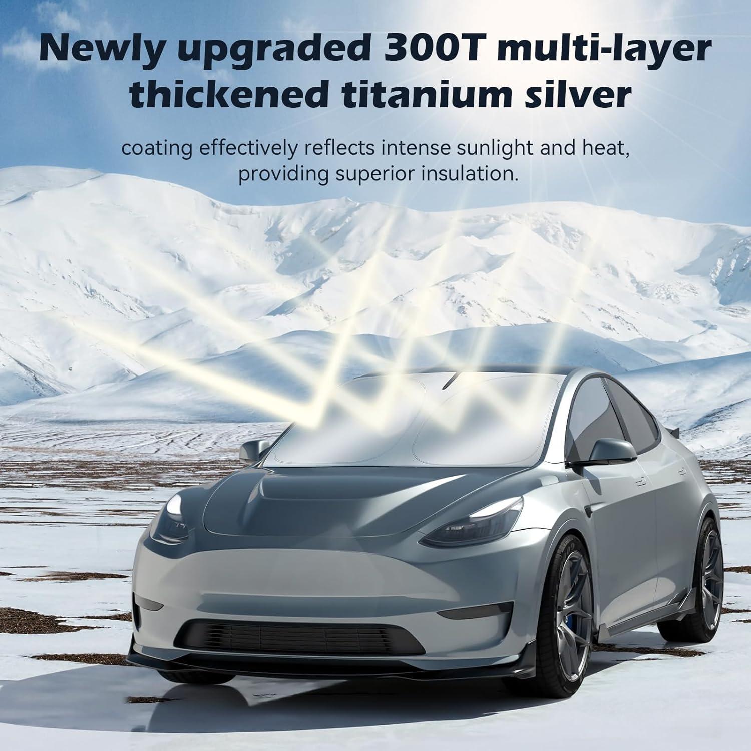 Protector Solar Parabrisas Coche QUANQIUFEI Ajuste Universal 140x79 cm