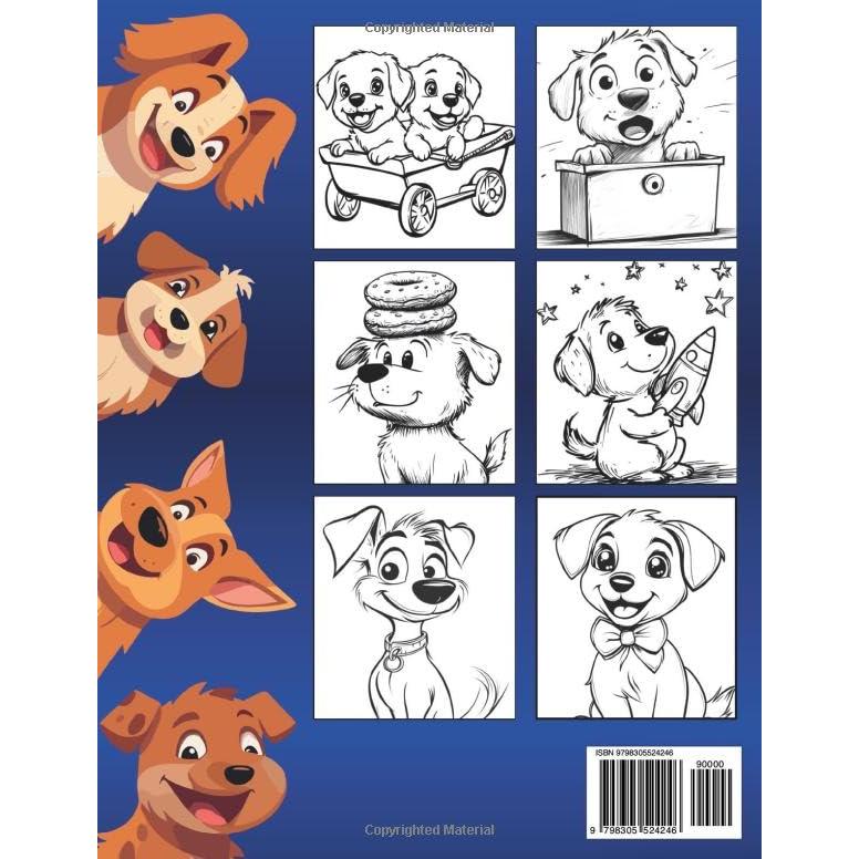 Libro Para Colorear Perritos: Relájate y Disfruta con Dibujos Lindos y Divertidos, Alivia el Estrés y Explora tu Creatividad con 40+ Ilustraciones Fáciles y Hermosas para Todas las Edades