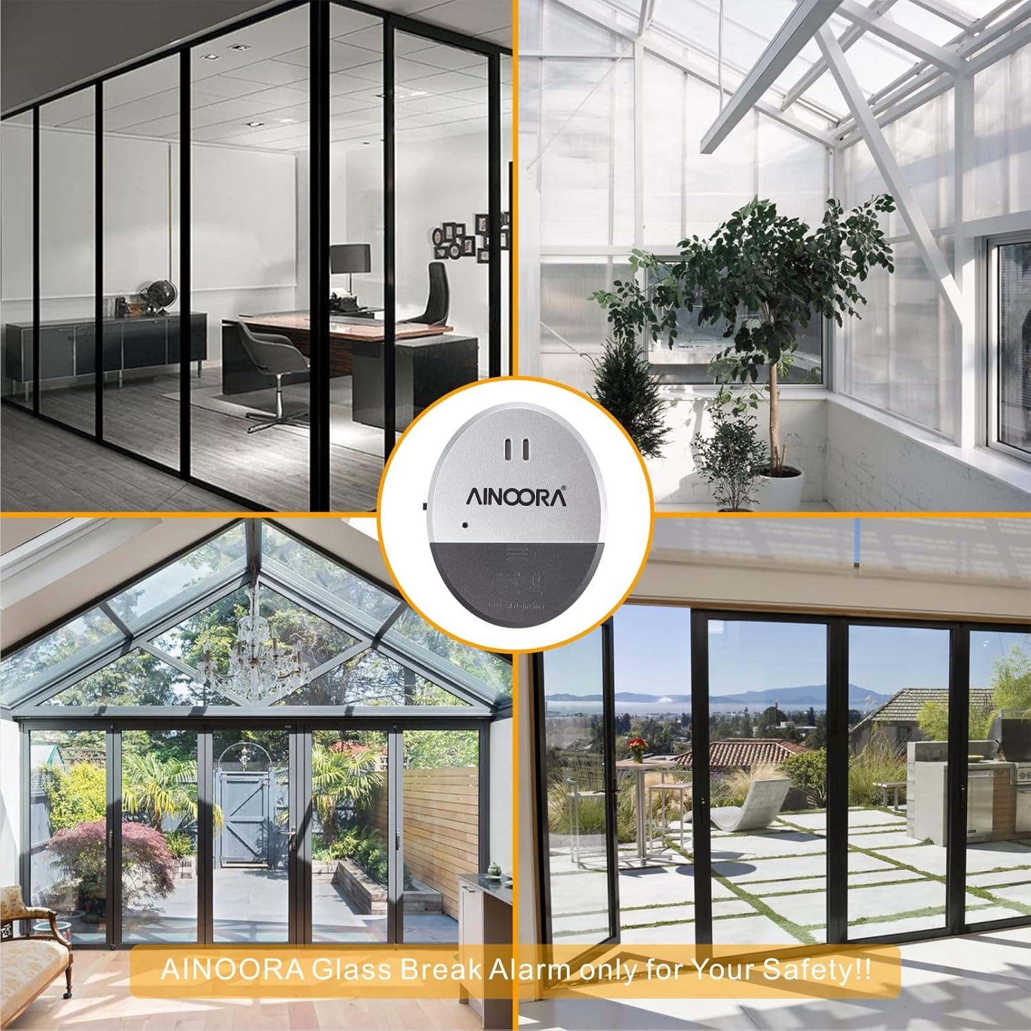 Sensores de Alarma de Ventana AINOORA 4 Pack 130dB