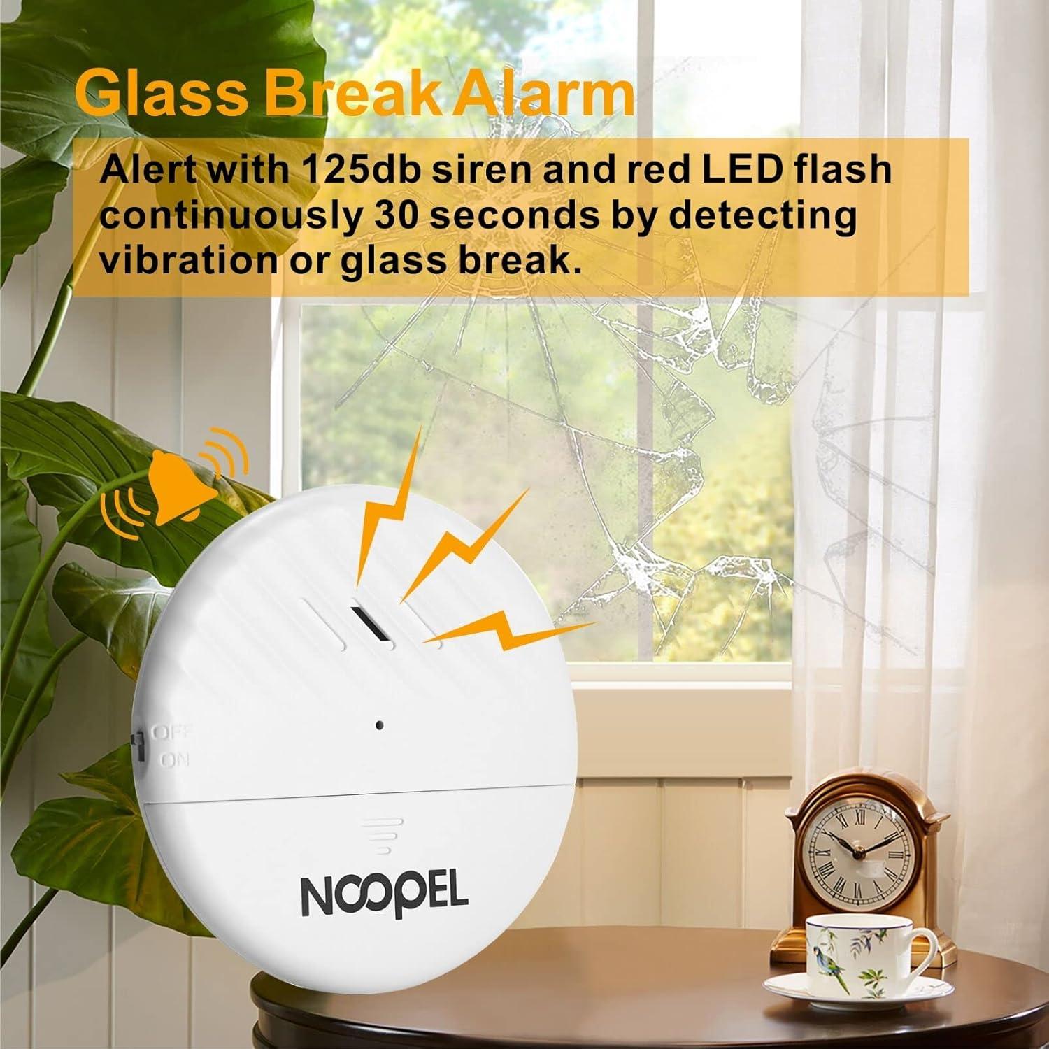 Sensor de Ruptura de Vidrio NOOPEL 125dB - 5 Paquetes