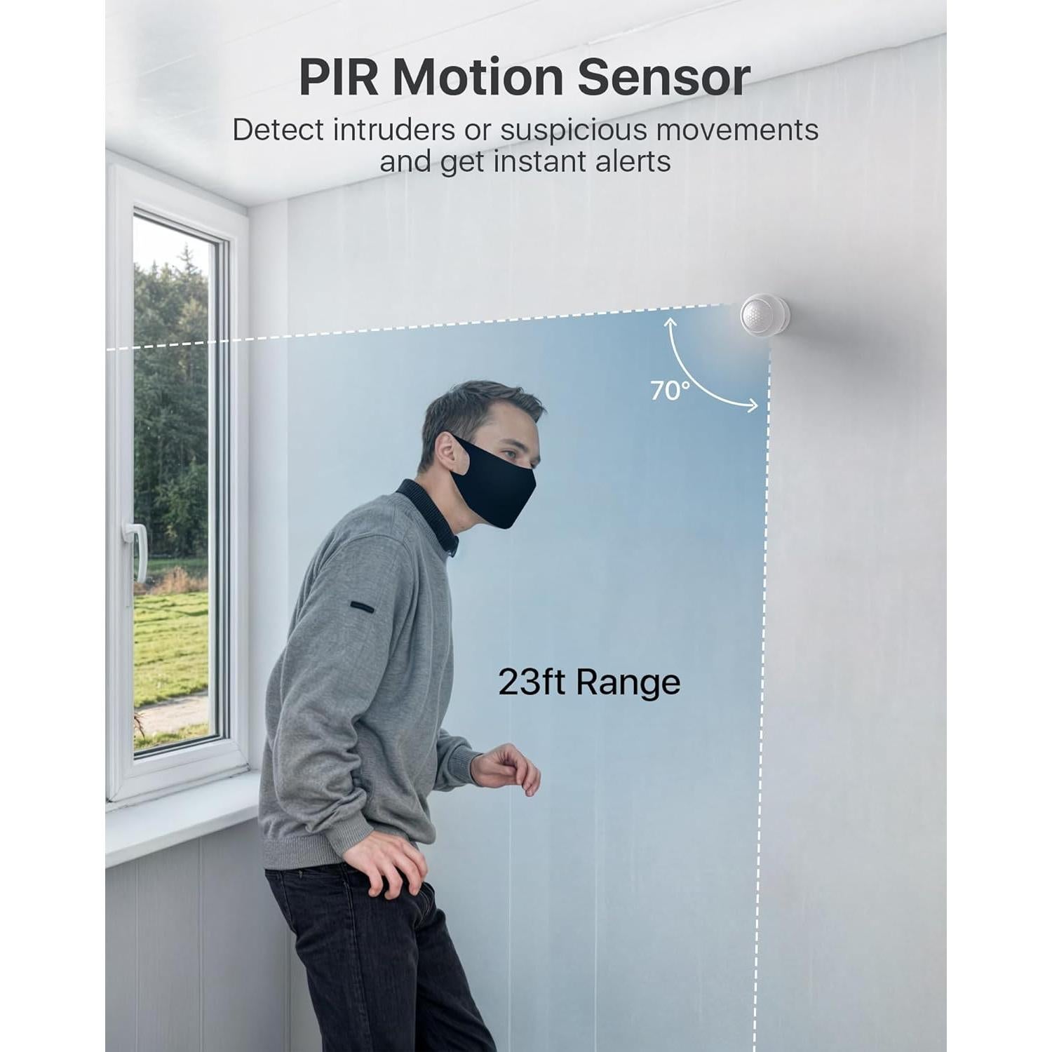 Kit de Alarma Inalámbrica Loocam 6 Piezas para Hogar