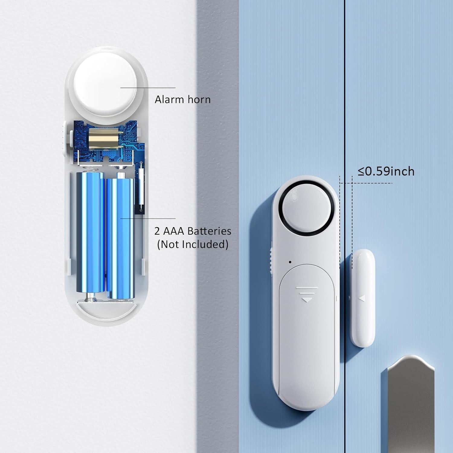 Alarma de Puerta Inalámbrica METAK 120dB con Control Remoto