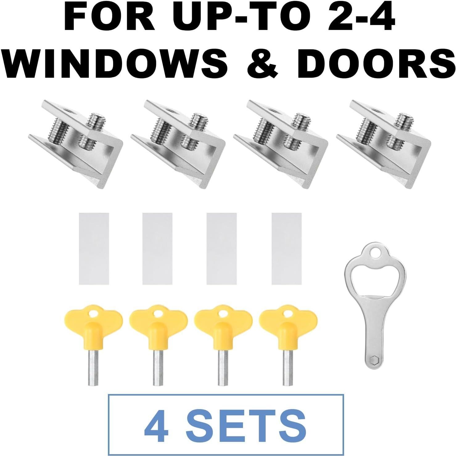 Bloques de Ventana de Seguridad CRODOER - 4 Juegos Ajustables