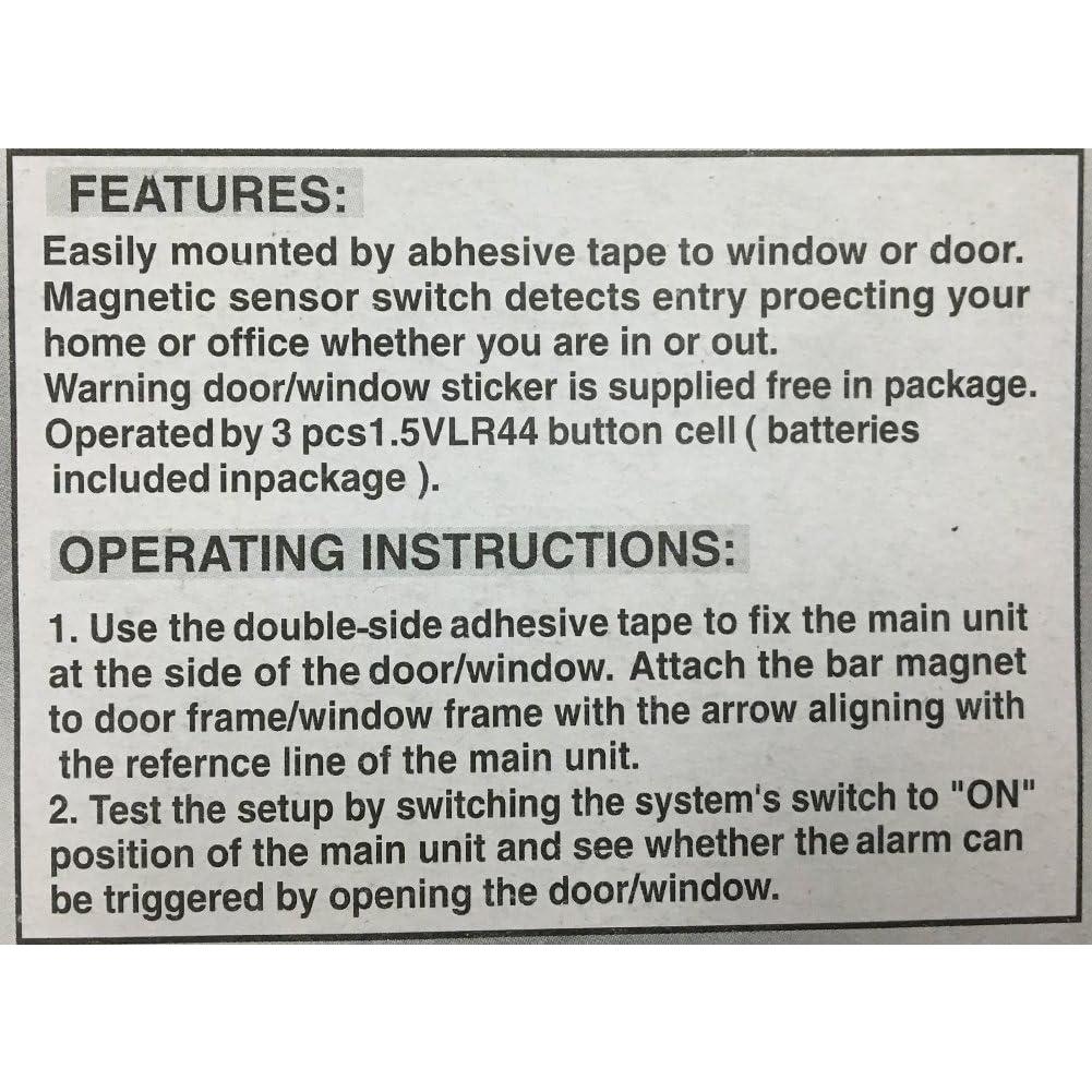 Alarma Inalámbrica para Puerta y Ventana Hiistar - 5 Sensores