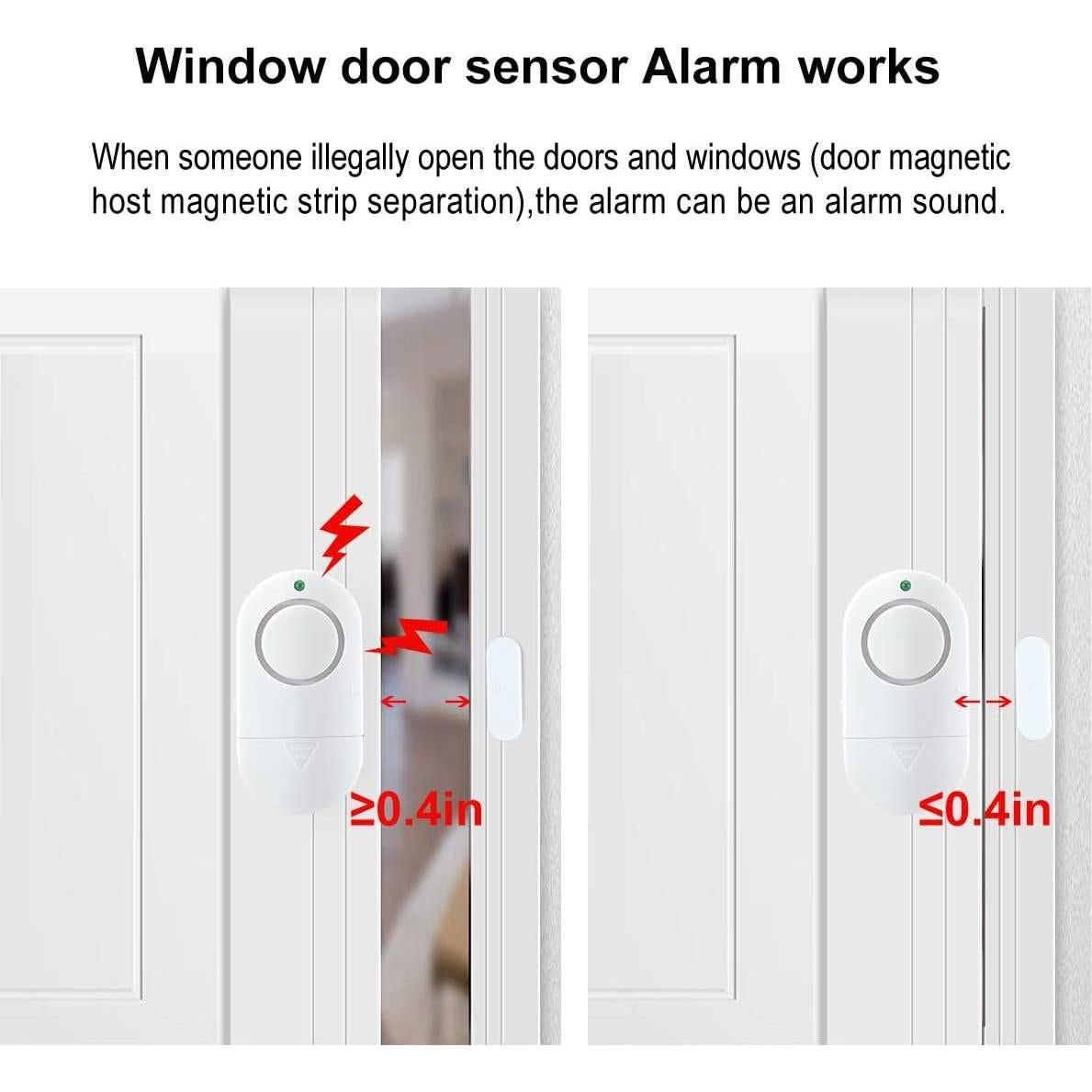 Alarmas de Puerta y Ventana Toeeson 120 dB - Paquete de 6