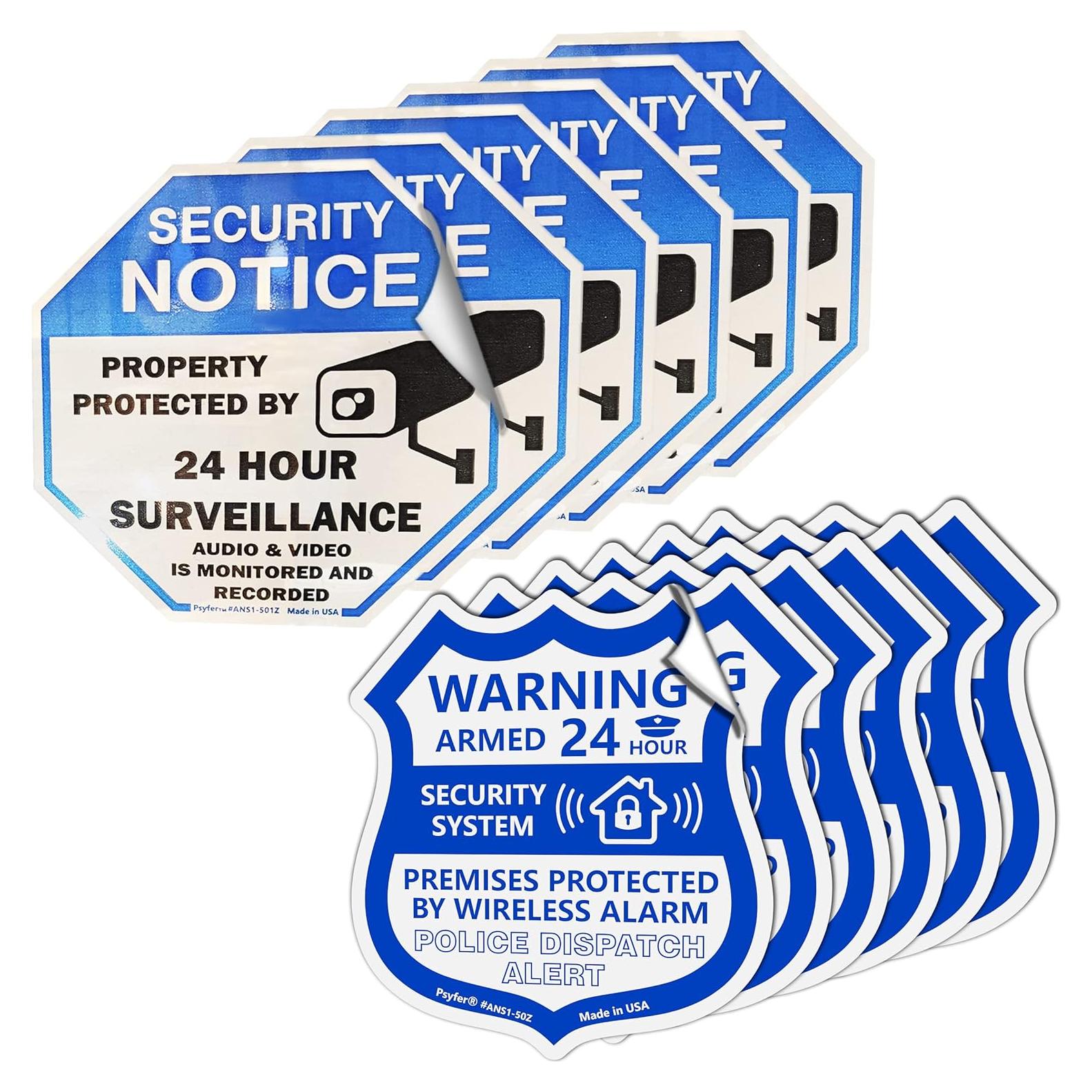 Pegatinas de Seguridad Psyfer 12 Piezas Resistente al Agua UV