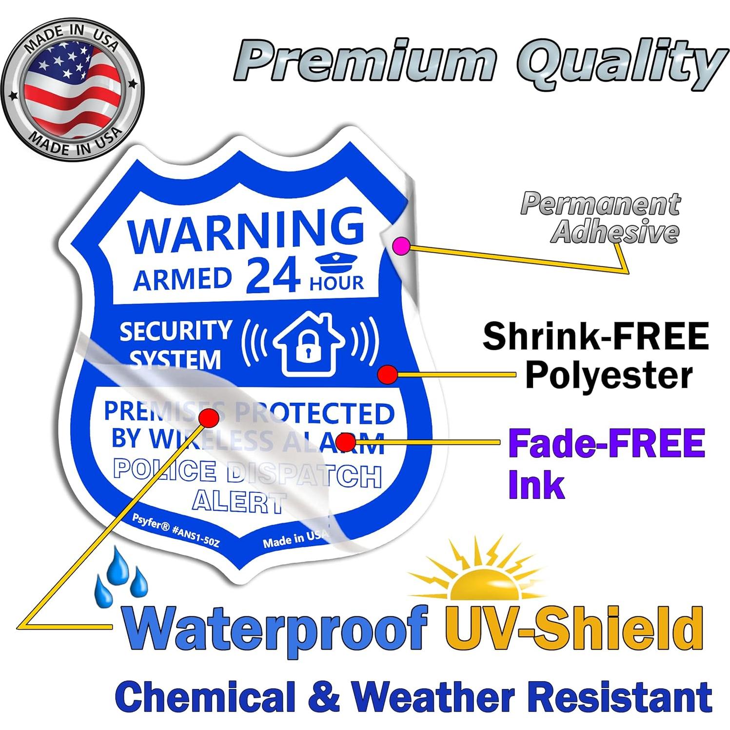 Pegatinas de Seguridad Psyfer 12 Piezas Resistente al Agua UV