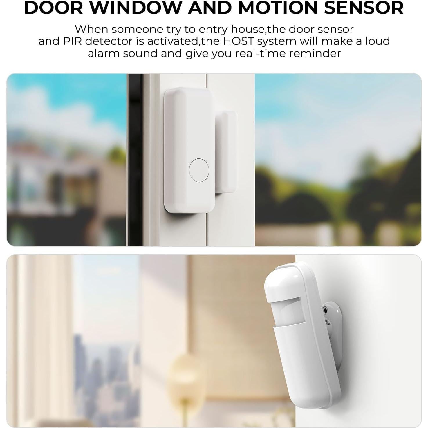 Sistema de Alarmas Inalámbrico Hapippofa para Hogar DIY - Kit 9 Piezas