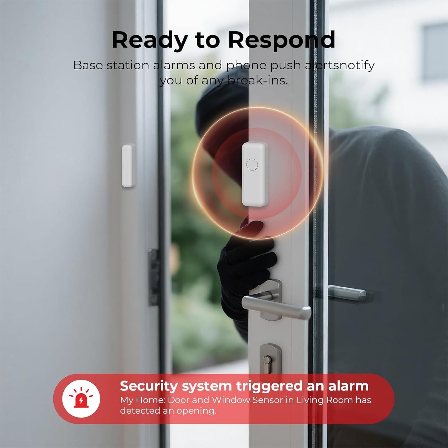 Sistema de Alarmas Inalámbrico Hapippofa para Hogar DIY - Kit 9 Piezas