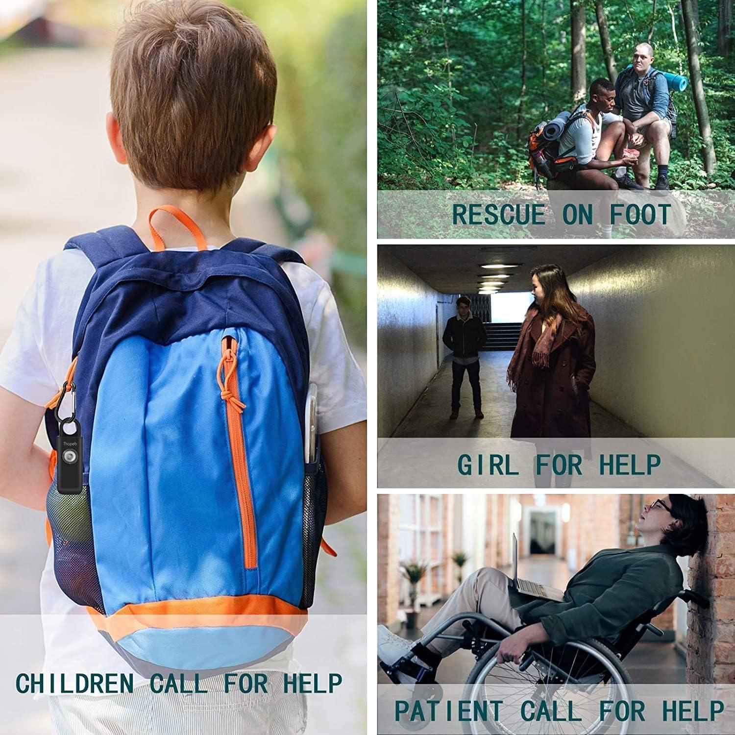 Alarma de Seguridad Personal Thopeb 130dB con Luz SOS - Llavero