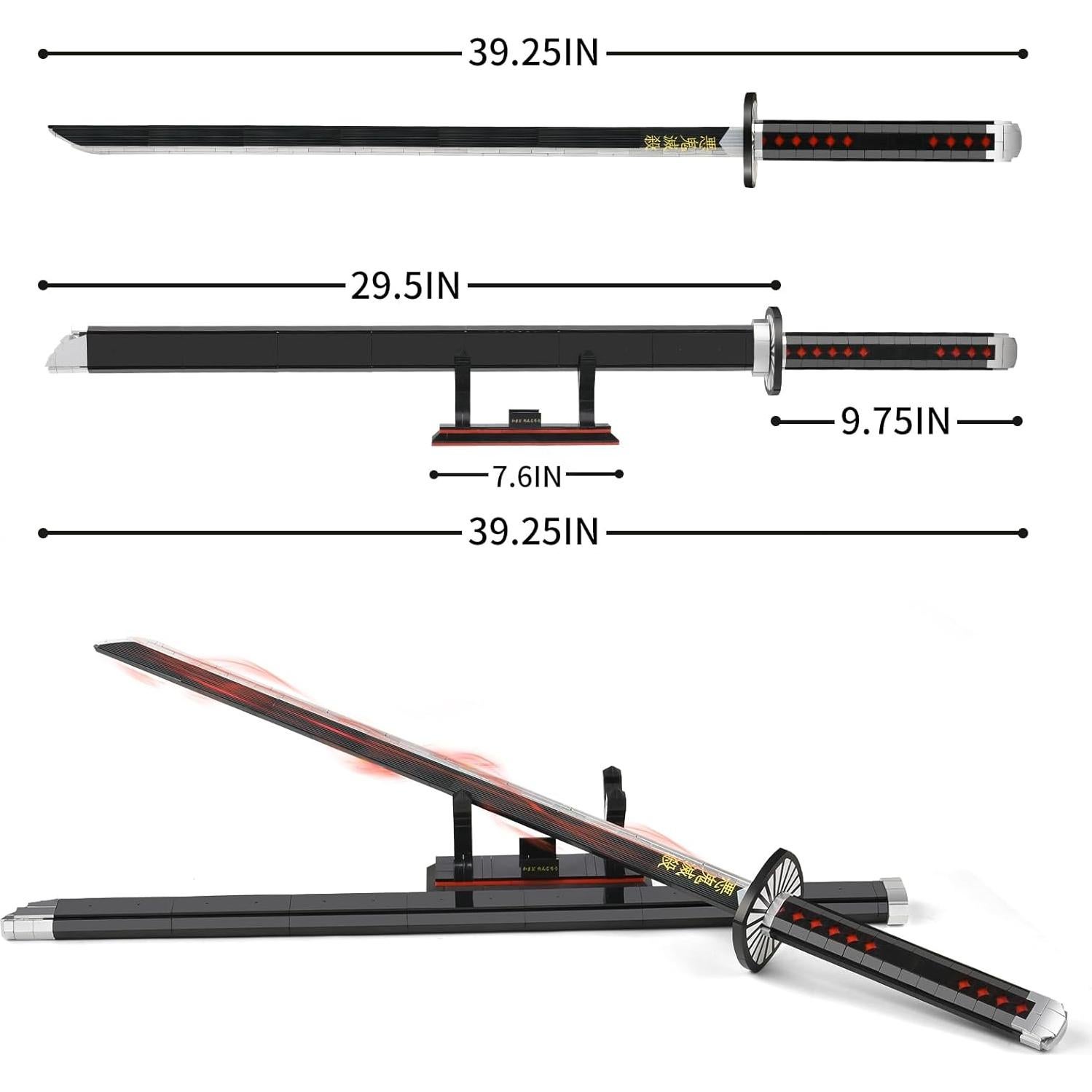 Conjunto de Construcción Espada Katana Demon Slayer Tanjiro 101 cm