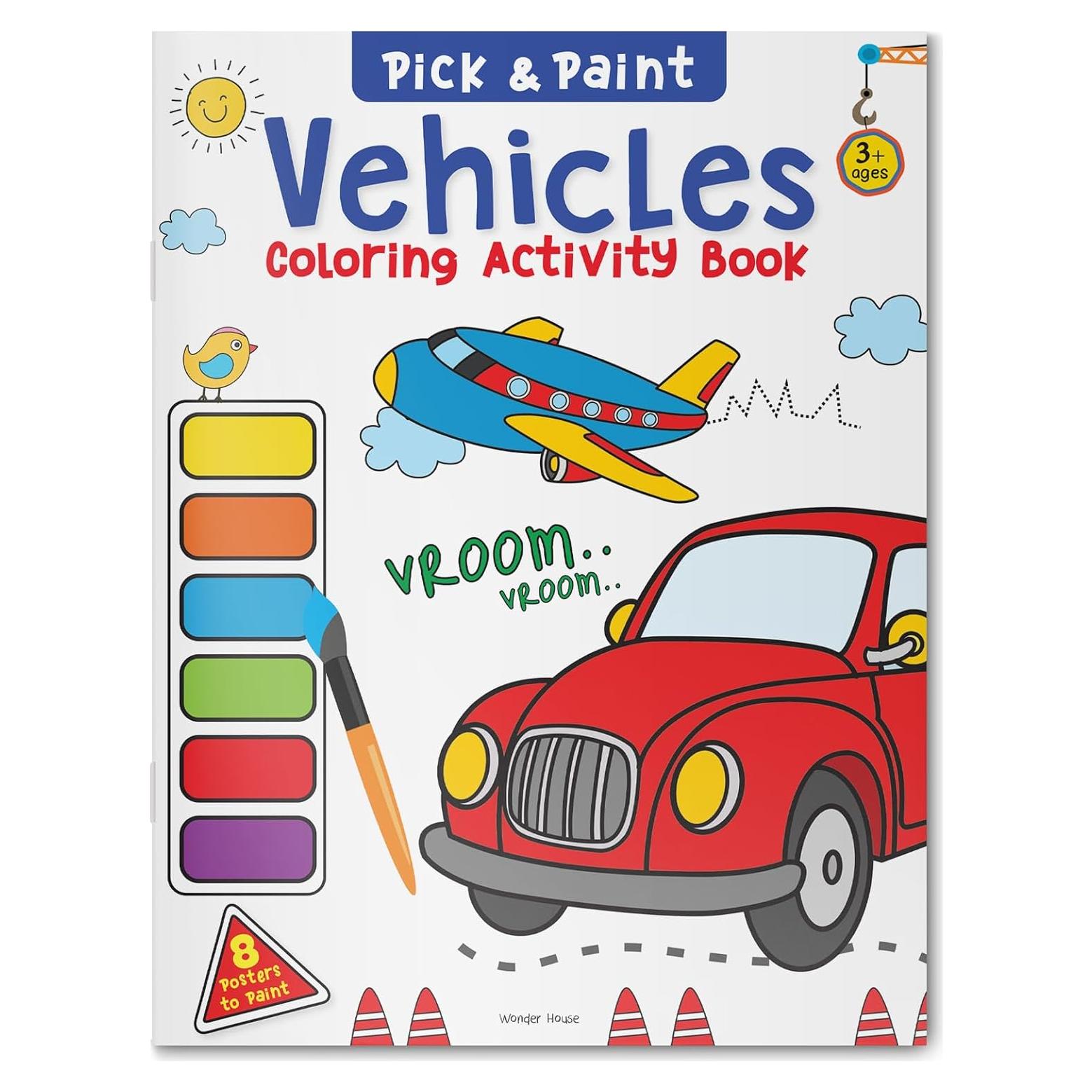 Pick and Paint Coloring Book: Vehicles