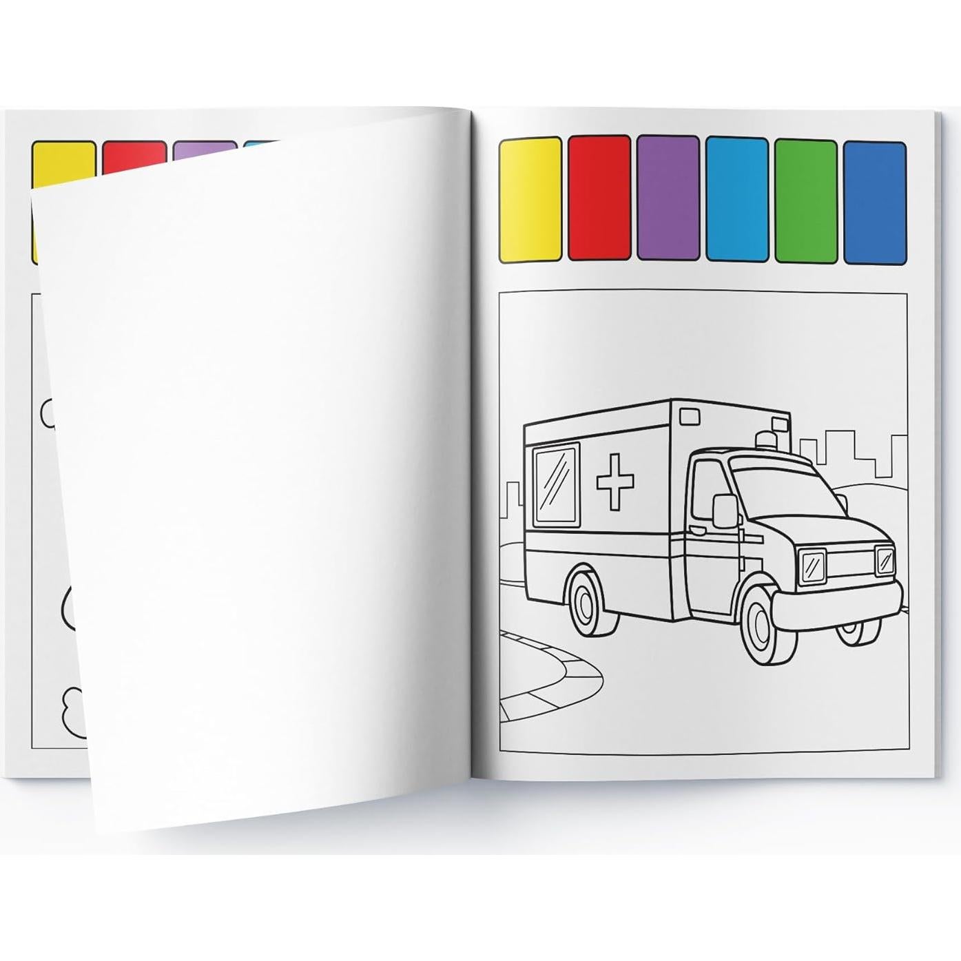 Pick and Paint Coloring Book: Vehicles