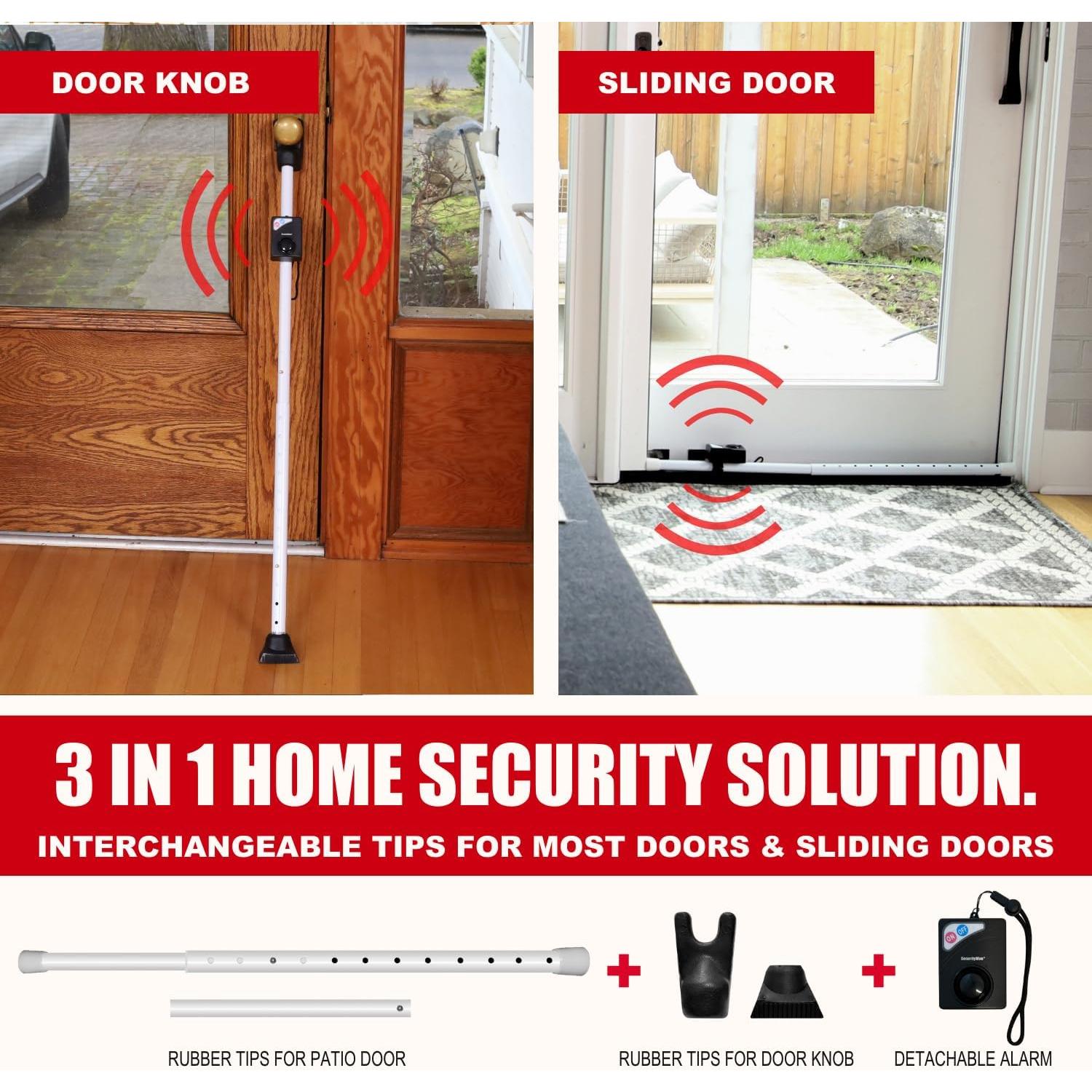 Barra de Seguridad con Alarma 120dB - Ajustable 46-118cm - Seguridad Portátil