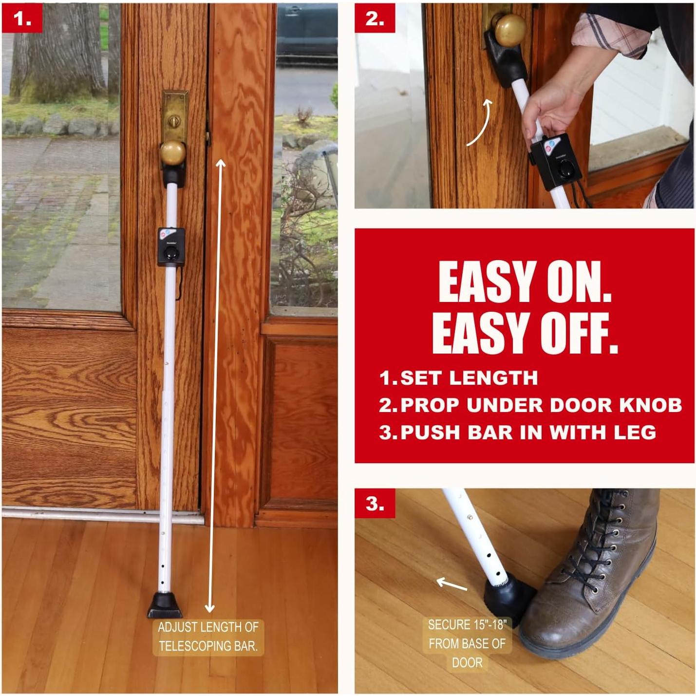 Barra de Seguridad con Alarma 120dB - Ajustable 46-118cm - Seguridad Portátil