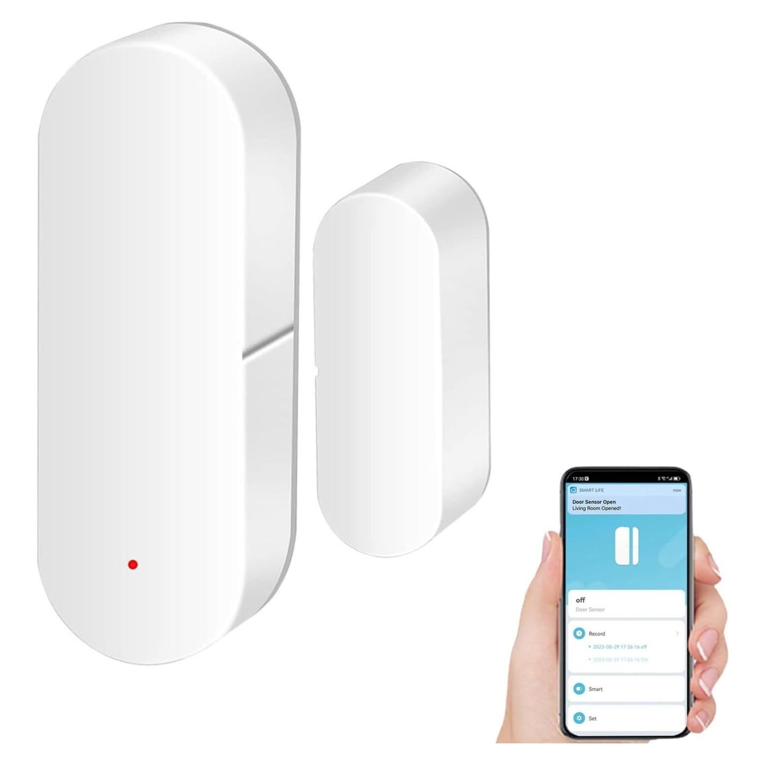 Sensor de Puerta/Ventana WiFi Sanofuturion WHMC01, Alarma Inalámbrica