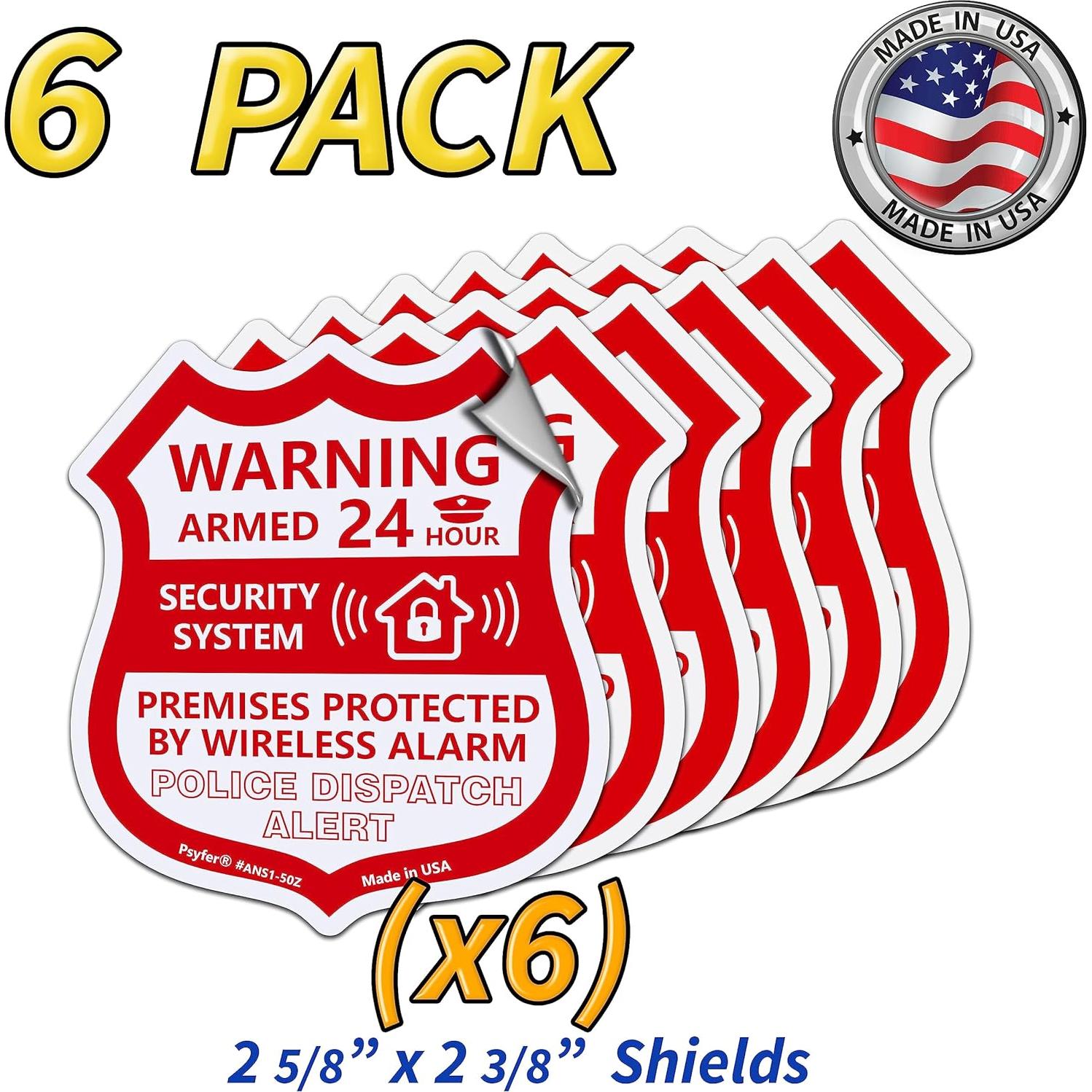 Pegatinas de Ventana de Seguridad Psyfer® - Paquete de 6