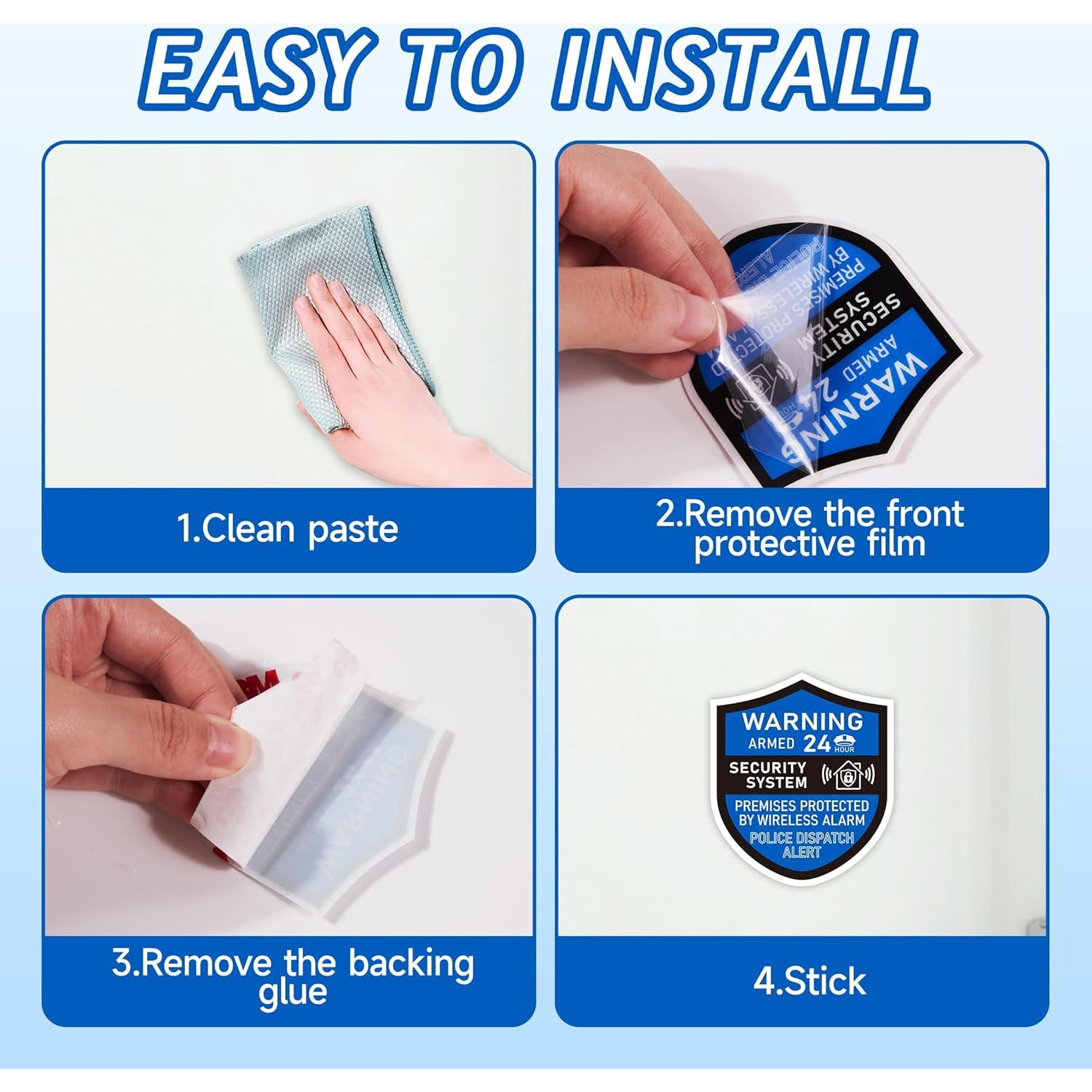 3 Piezas Señales de Alarma de Seguridad LUHIMO 6x7 cm