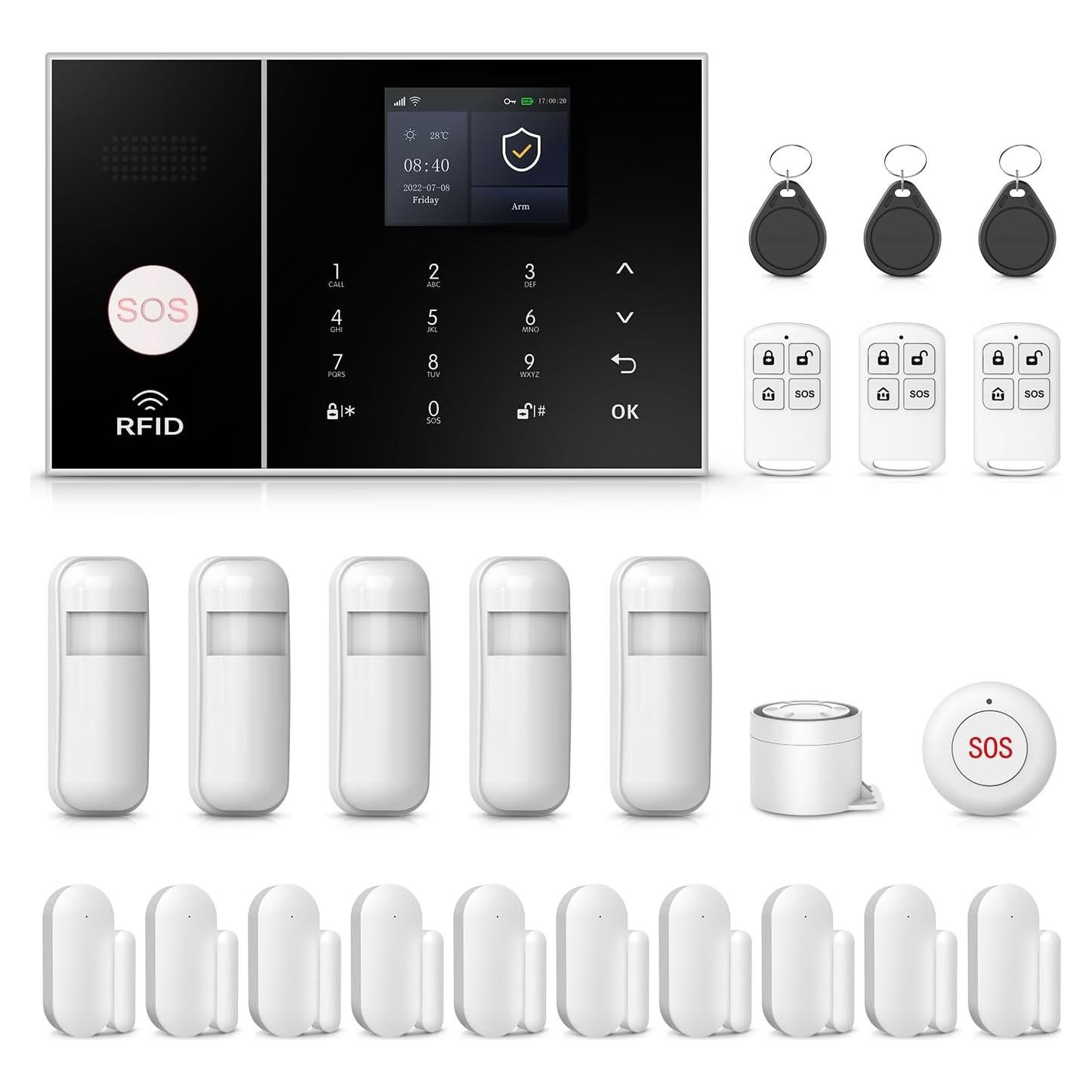 Sistema de Alarma Inalámbrico PGST A108F 24 Piezas 4G/WiFi