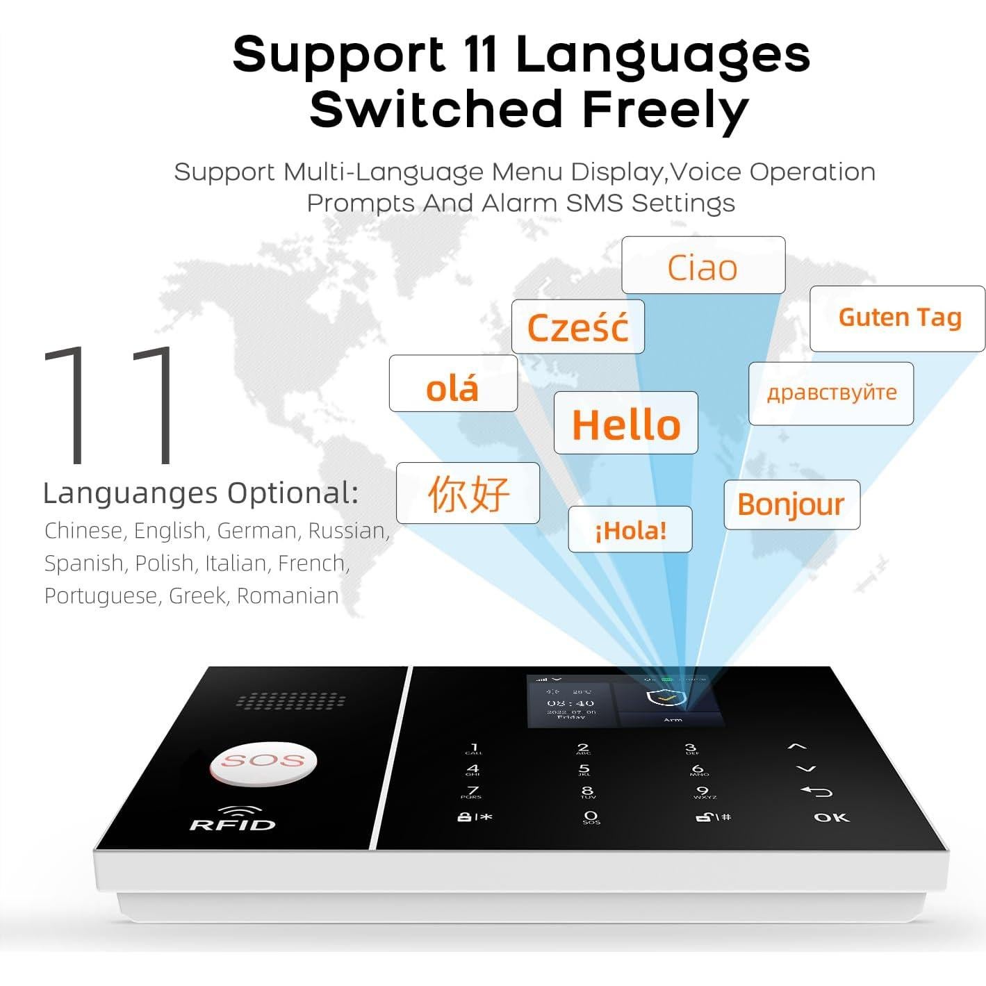 Sistema de Alarma Inalámbrico PGST A108F 24 Piezas 4G/WiFi