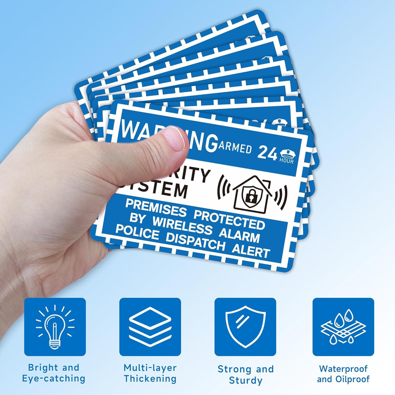 6 Señales de Alarma de Seguridad LUHIMO para Hogar 9.9x7.1cm