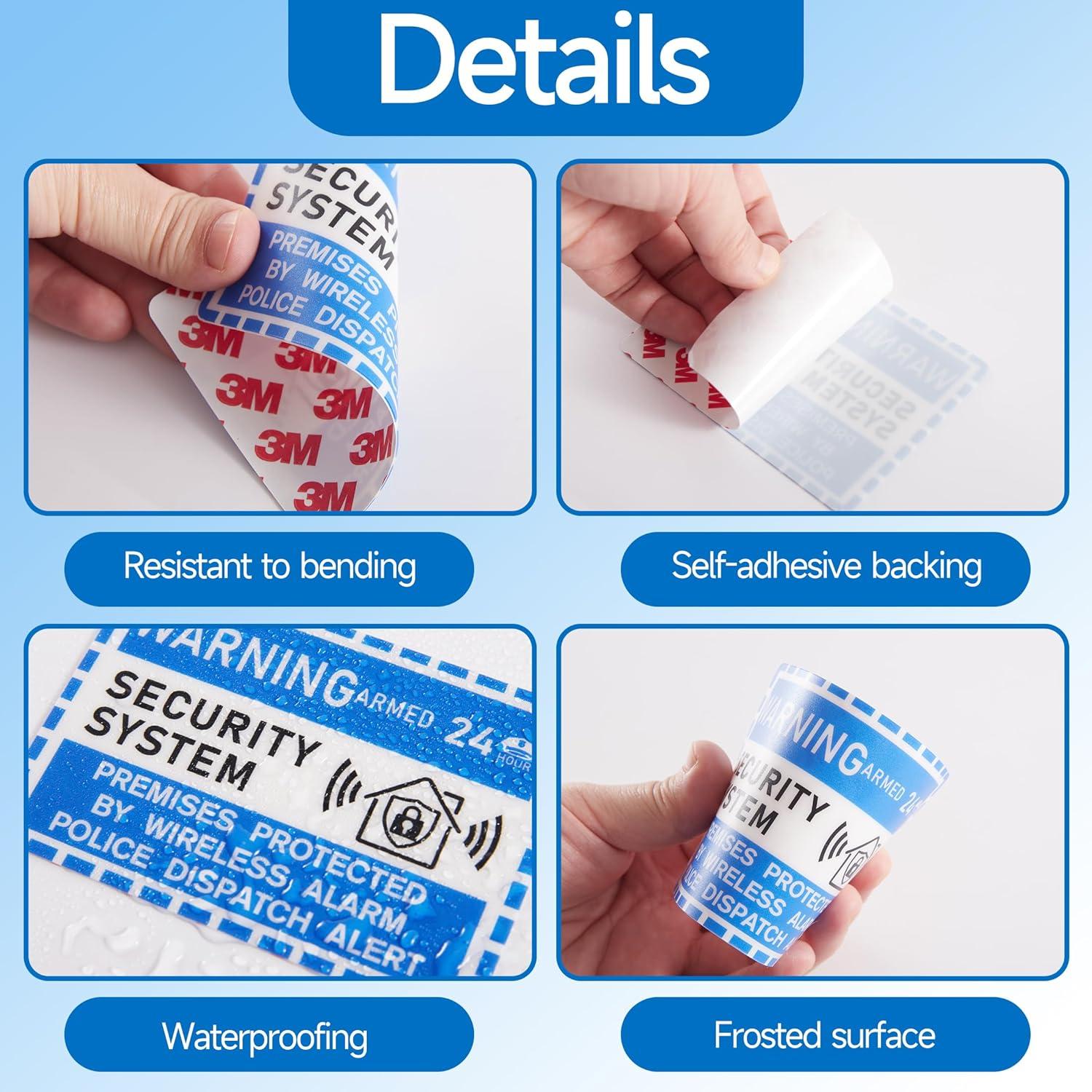 6 Señales de Alarma de Seguridad LUHIMO para Hogar 9.9x7.1cm