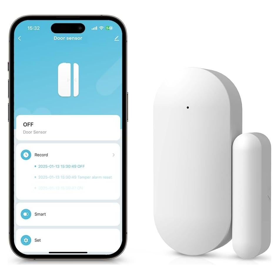 Sensor de Alarma Inalámbrico Clouree B69W-1 para Puertas y Ventanas