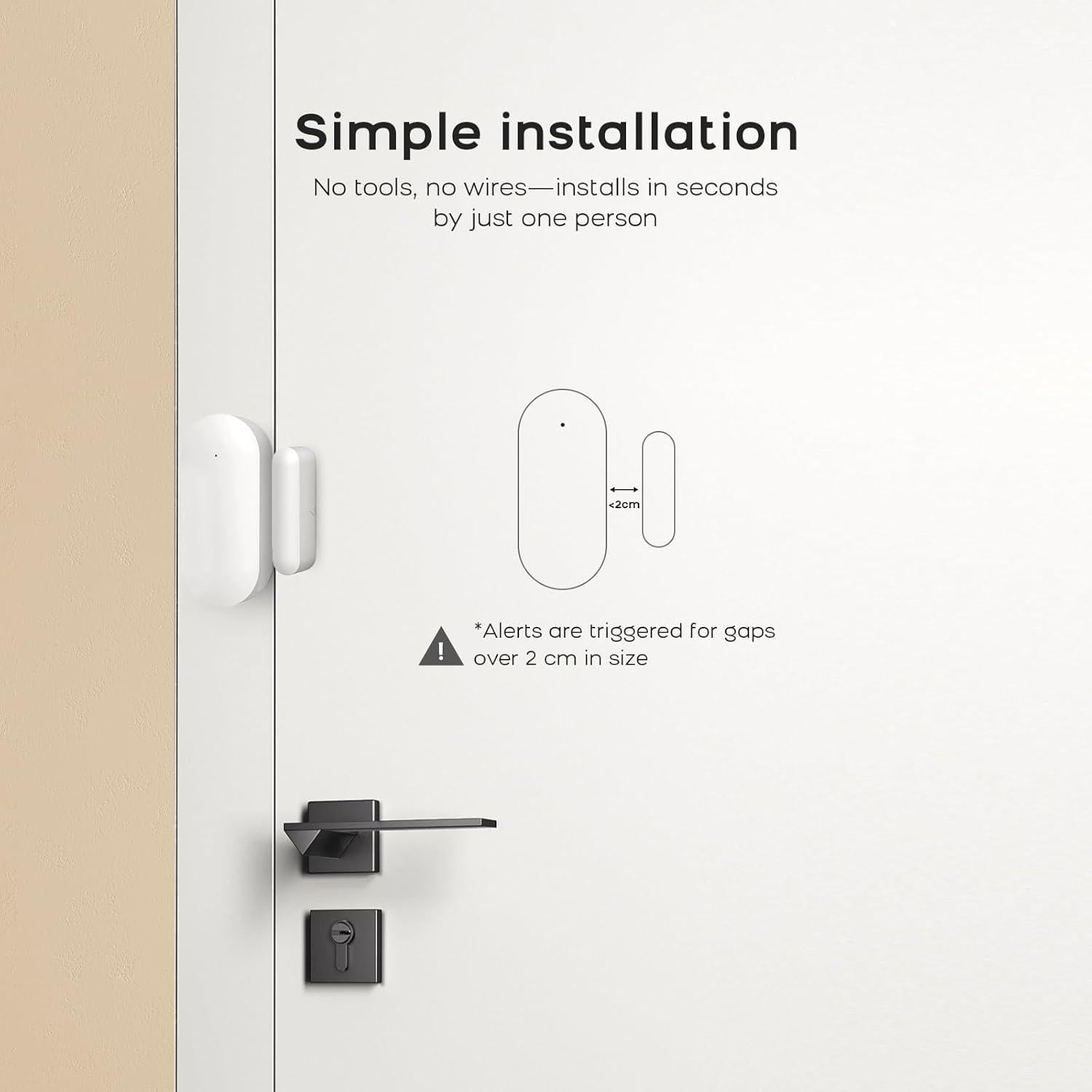 Sensor de Alarma Inalámbrico Clouree B69W-1 para Puertas y Ventanas