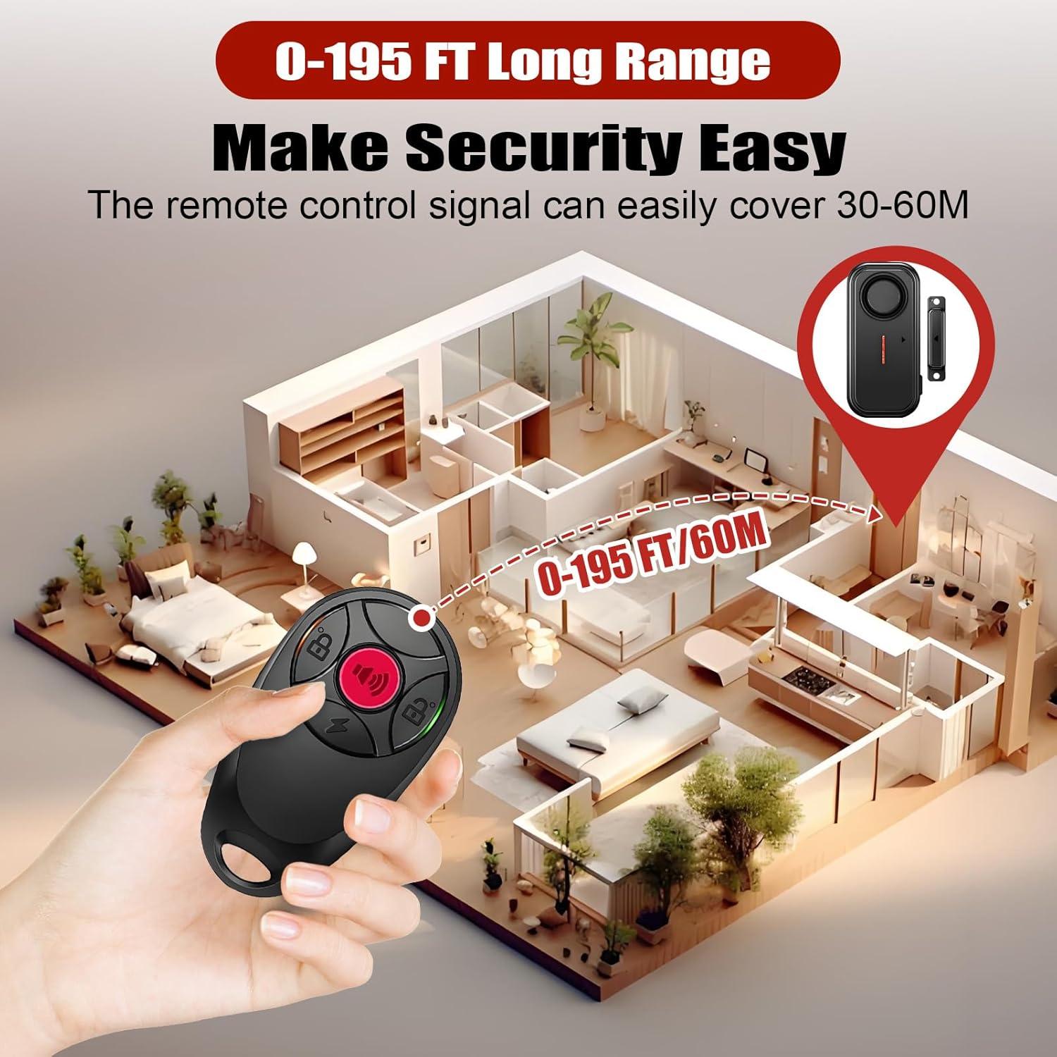 Alarma de Puerta Inalámbrica Kofeen con Control Remoto IP66