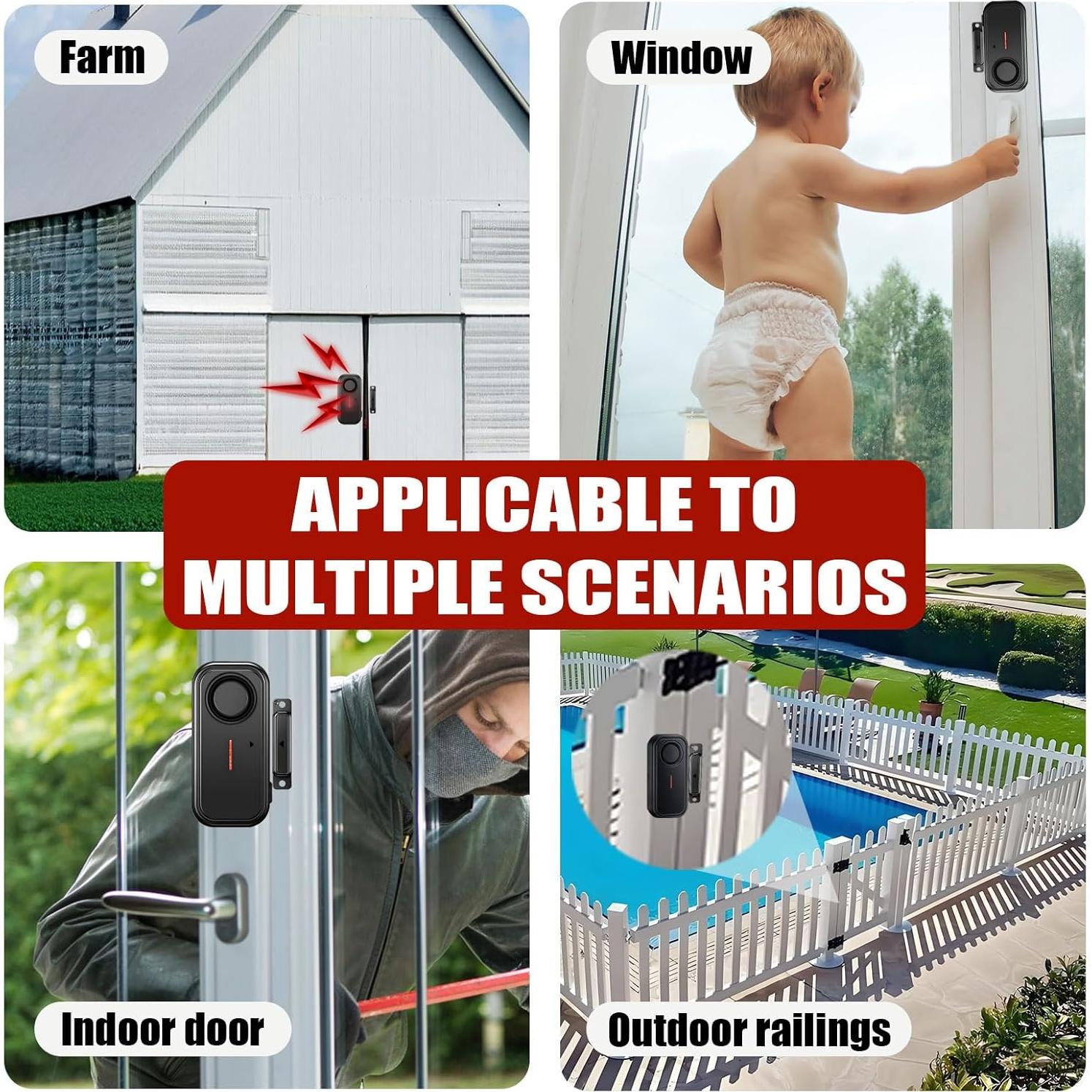 Alarma de Puerta Inalámbrica Kofeen con Control Remoto IP66