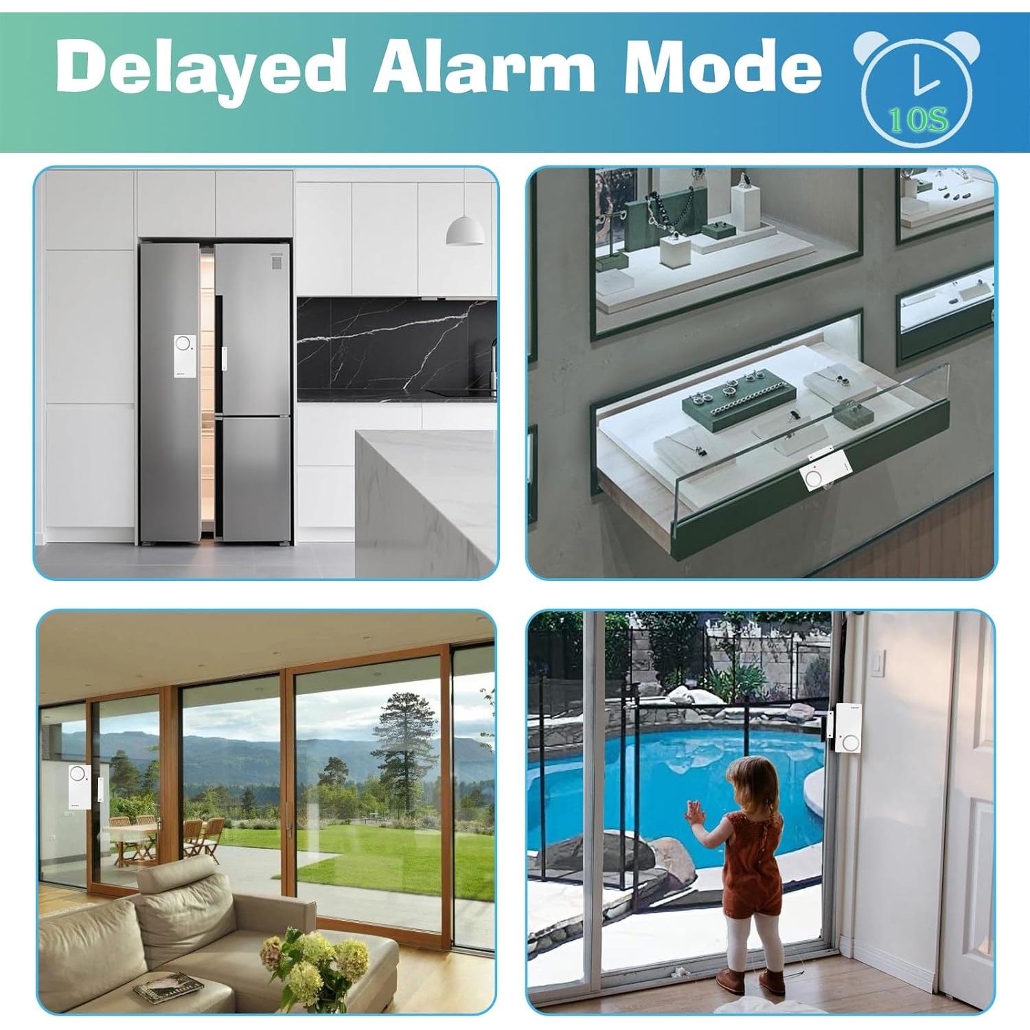 Alarma de Puerta HENDUN SF03RP Inalámbrica 2 Paquete 110 dB