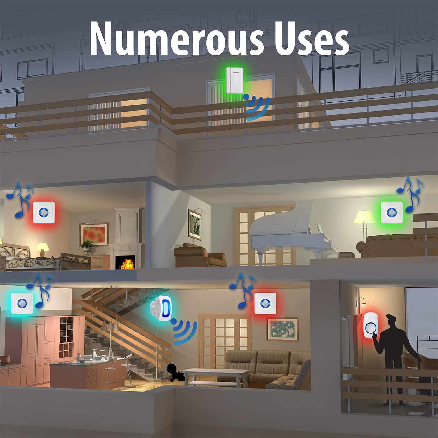 Timbre Inalámbrico Fosmon WaveLink 500 Pies 58 Melodías LED