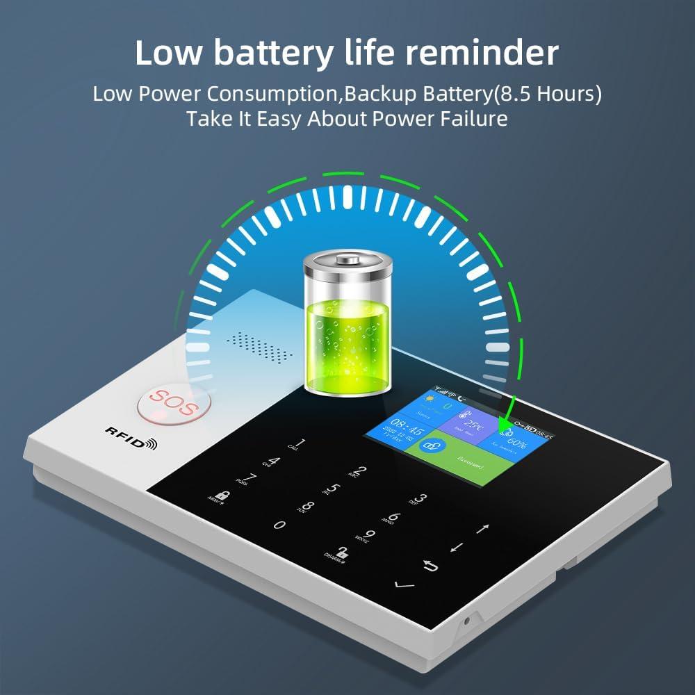 Sistema de Alarma Inalámbrico LWOHSI 4G WiFi 12 Piezas + Cámara T53W