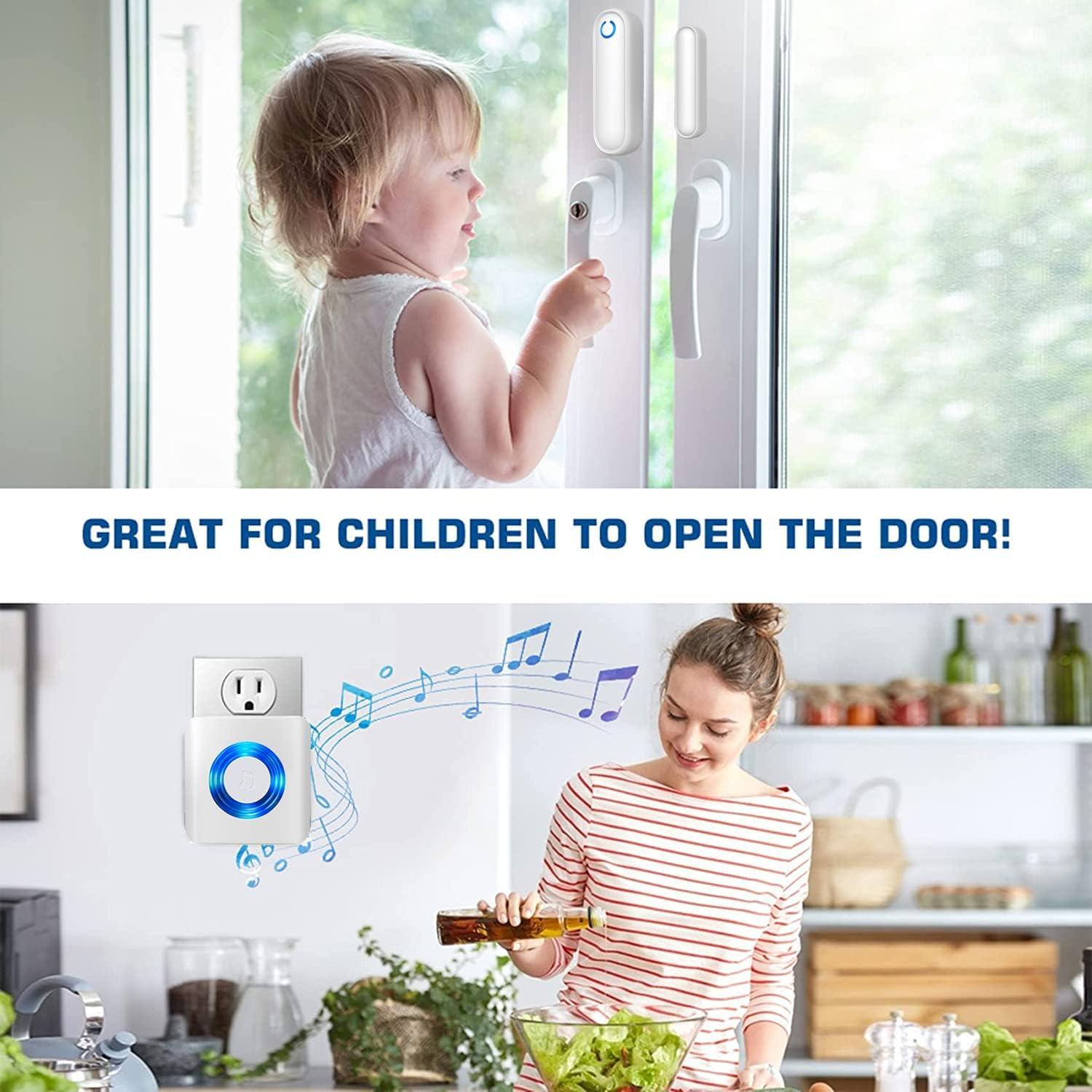 Sensor de Alarma Inalámbrico YisTech para Puertas - 3 Sensores y 2 Receptores