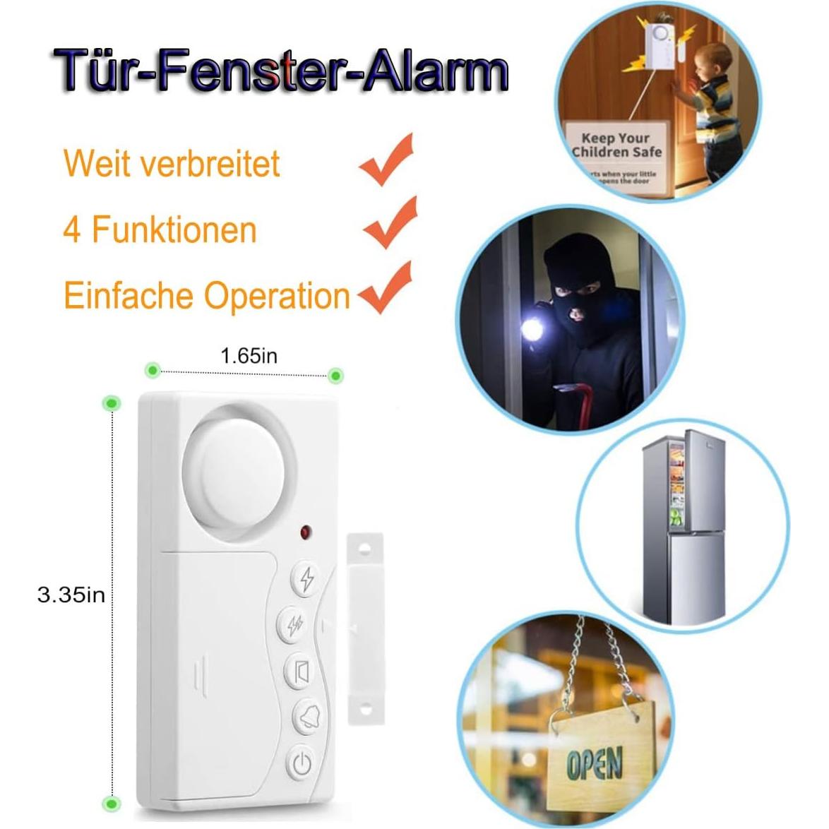 Alarma de Seguridad Umiitto para Puertas y Ventanas 108dB 2Pack