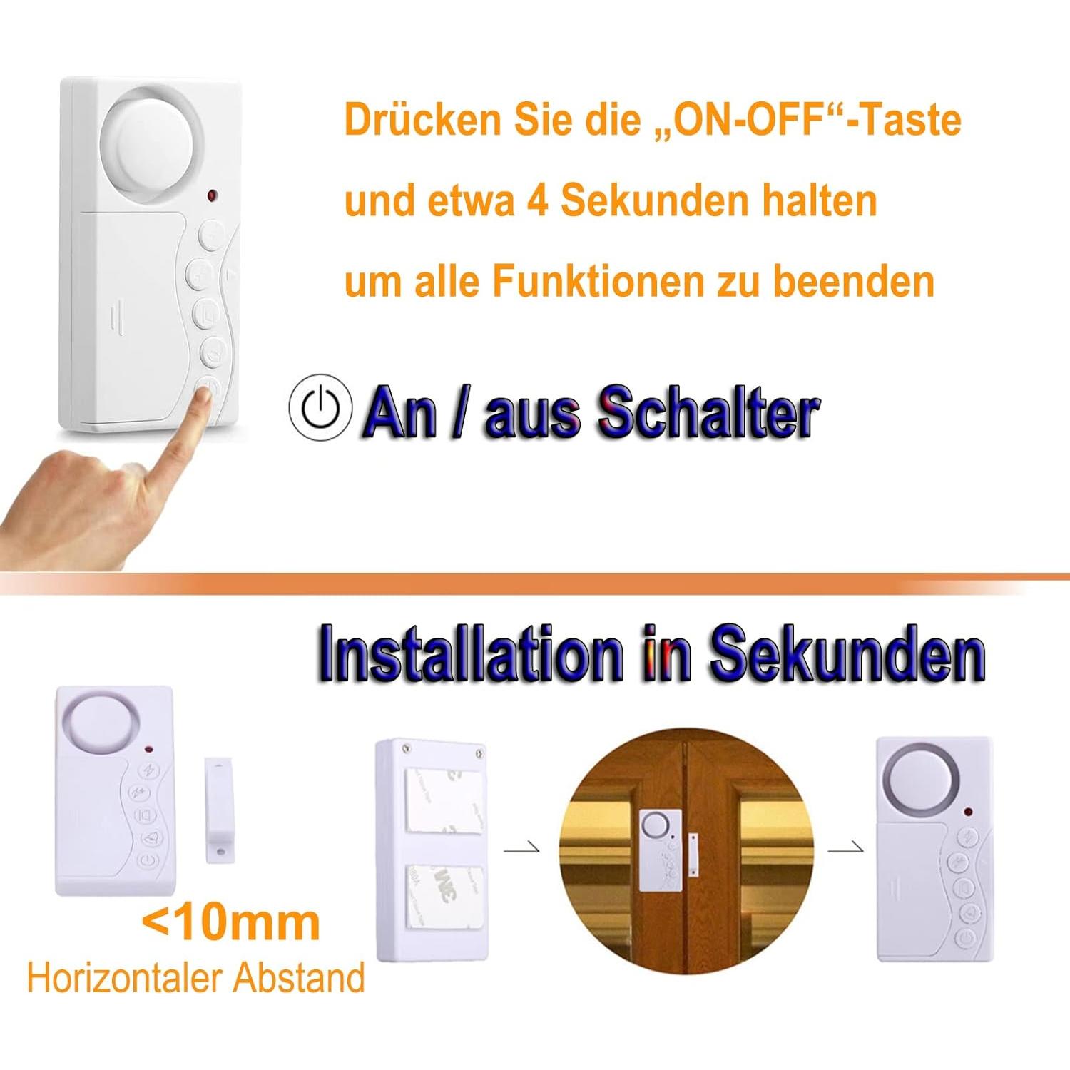 Alarma de Seguridad Umiitto para Puertas y Ventanas 108dB 2Pack