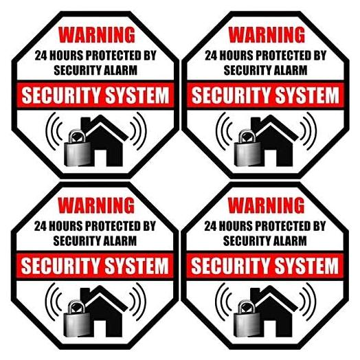 Etiquetas de Advertencia Vinilo Autoadhesivo Rockmount 4 Pzas