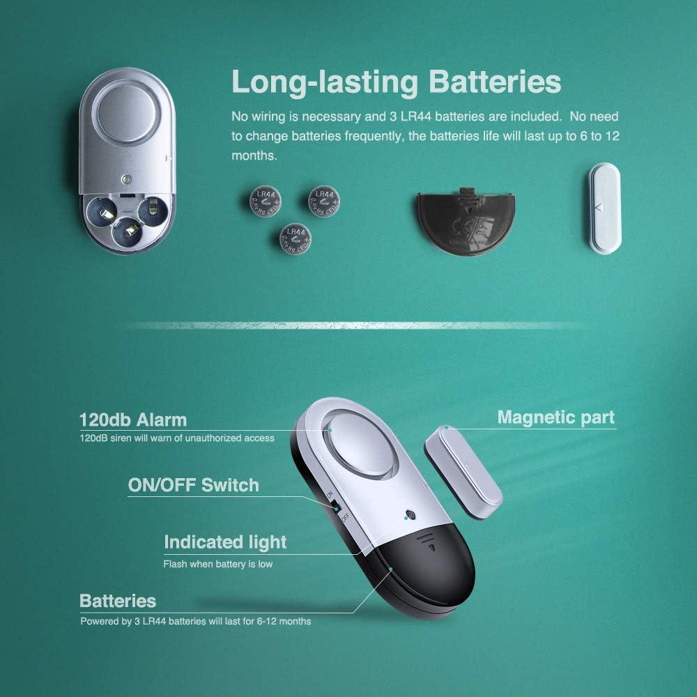 Alarma de Seguridad Inalámbrica Flyoukki 120 dB - 5 Paquetes