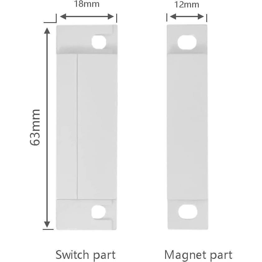 Paquete de 5 Sensores de Contacto Magnético NC WESUA
