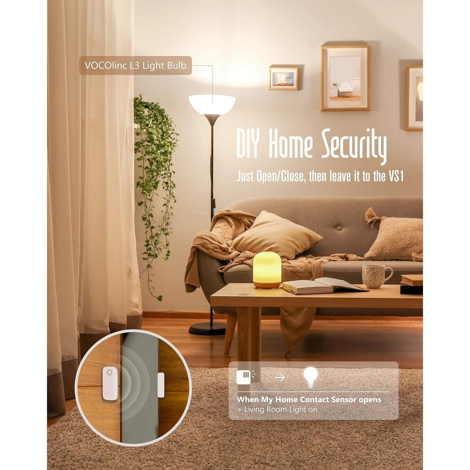 Sensor de Contacto Magnético VOCOlinc VS1 Alarma de Puerta