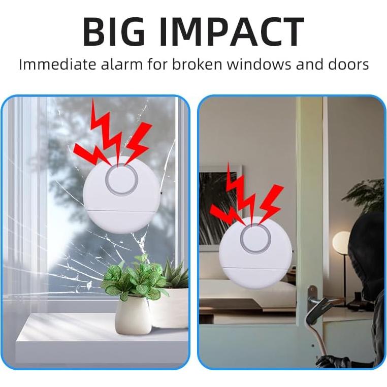 Paquete de 2 Alarmas Inalámbricas HitBeat 120dB para Ventanas y Puertas