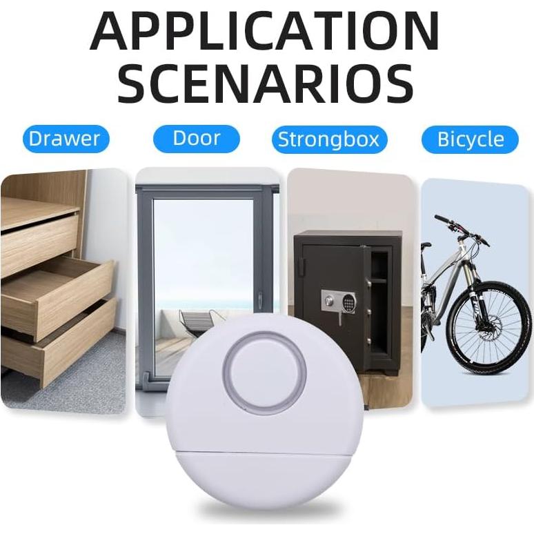 Paquete de 2 Alarmas Inalámbricas HitBeat 120dB para Ventanas y Puertas