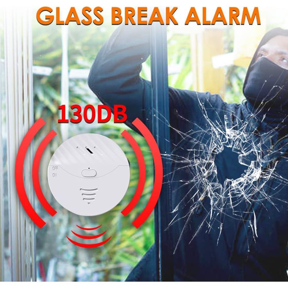 Sistema de Alarma de Ventana WiFi Evernary - 4 Sensores de Cristal Roto 130dB