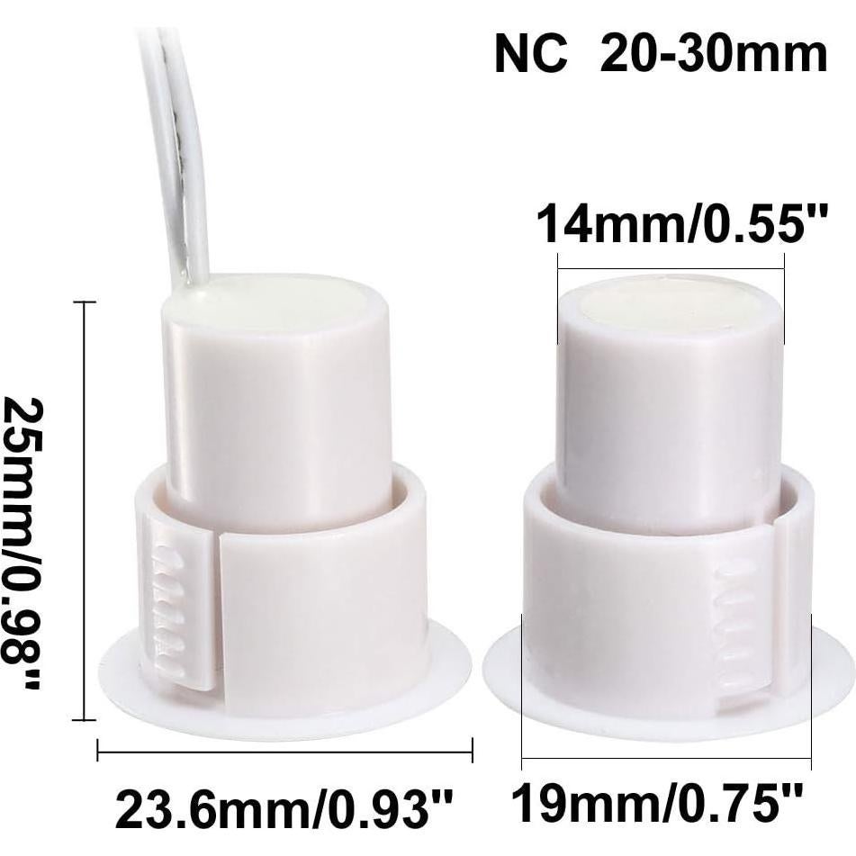 Sensor de Alarma Magnético Recesado uxcell RC-36 10pcs 249g