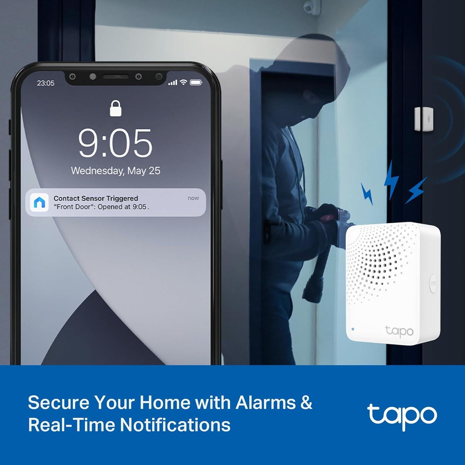 Kit de Seguridad Tapo T31: 3 Sensores de Contacto + Hub Inteligente