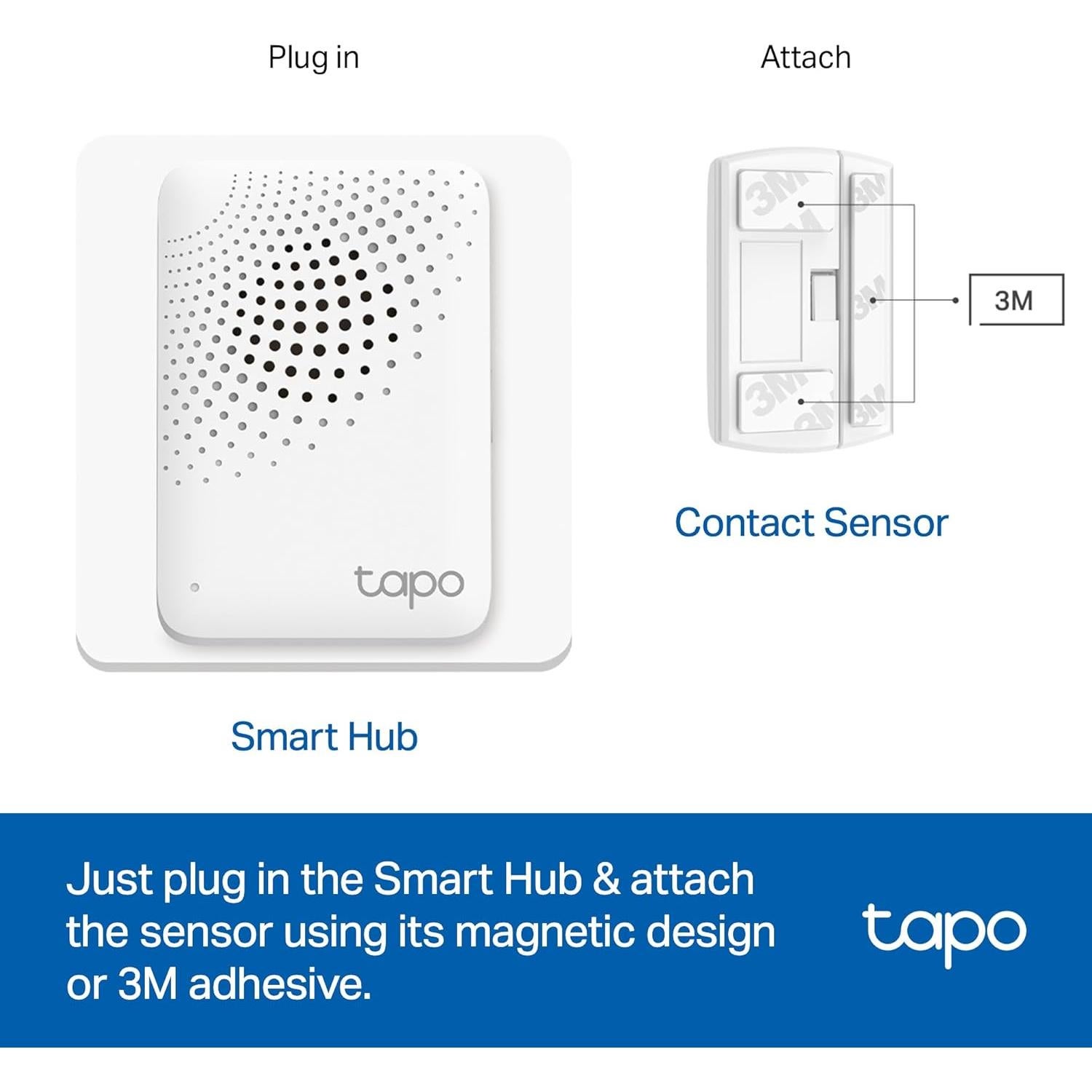 Kit de Seguridad Tapo T31: 3 Sensores de Contacto + Hub Inteligente