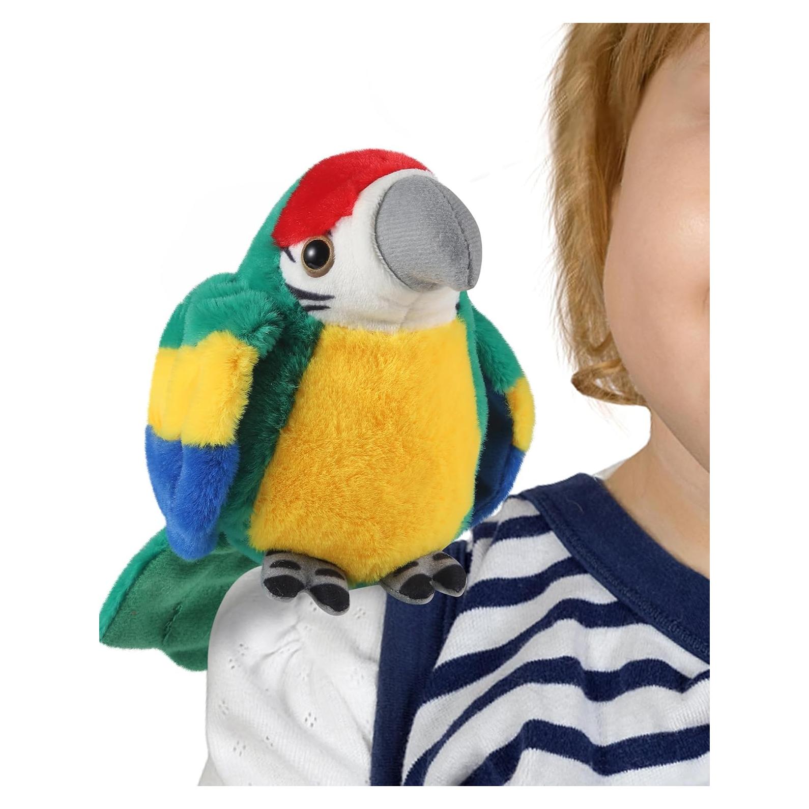 Loro de Peluche Magnético para Hombro Roicaholy - Verde