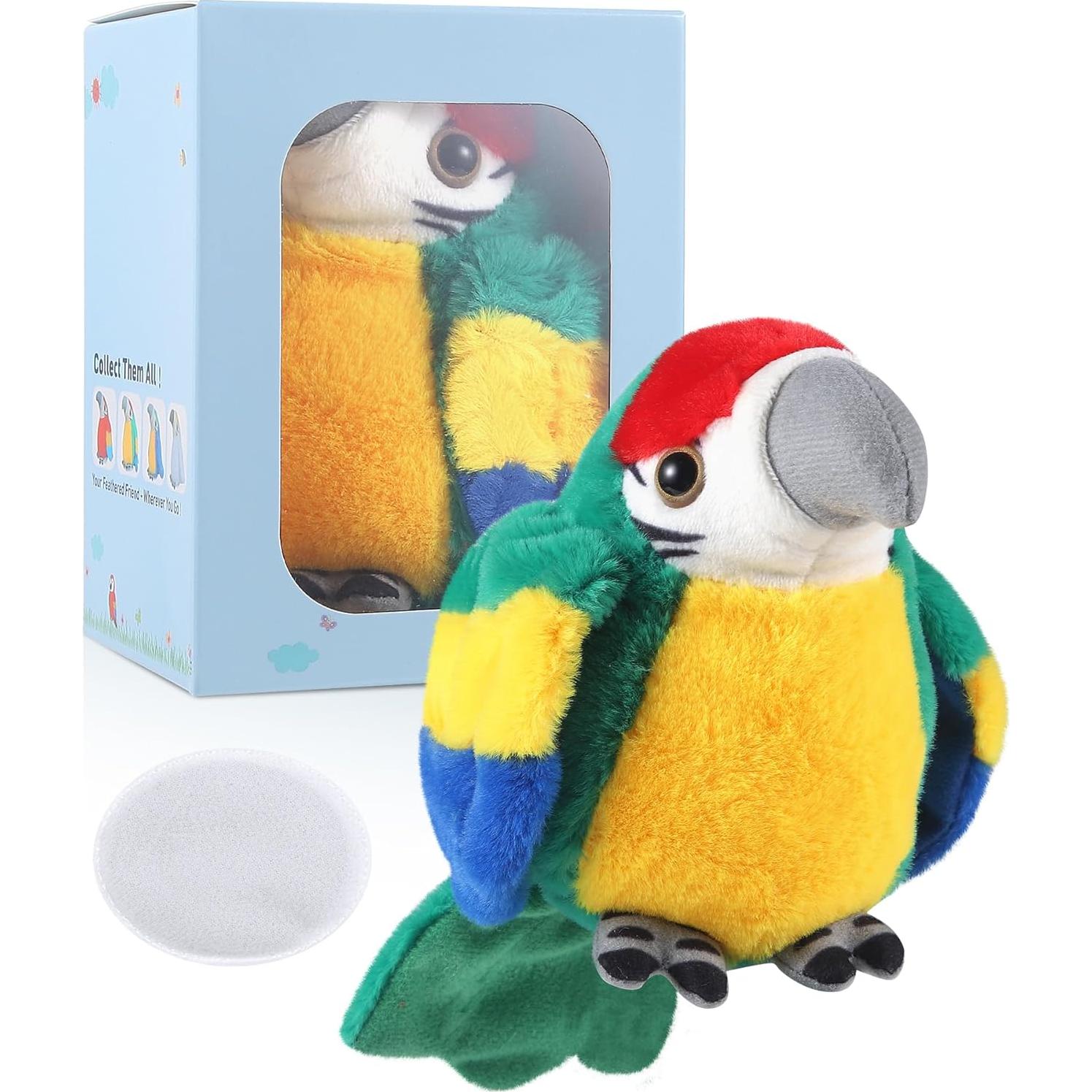 Loro de Peluche Magnético para Hombro Roicaholy - Verde